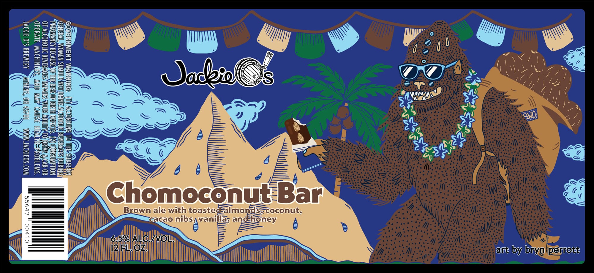 Chomoconut Bar by Jackie’s Brewery - beer label