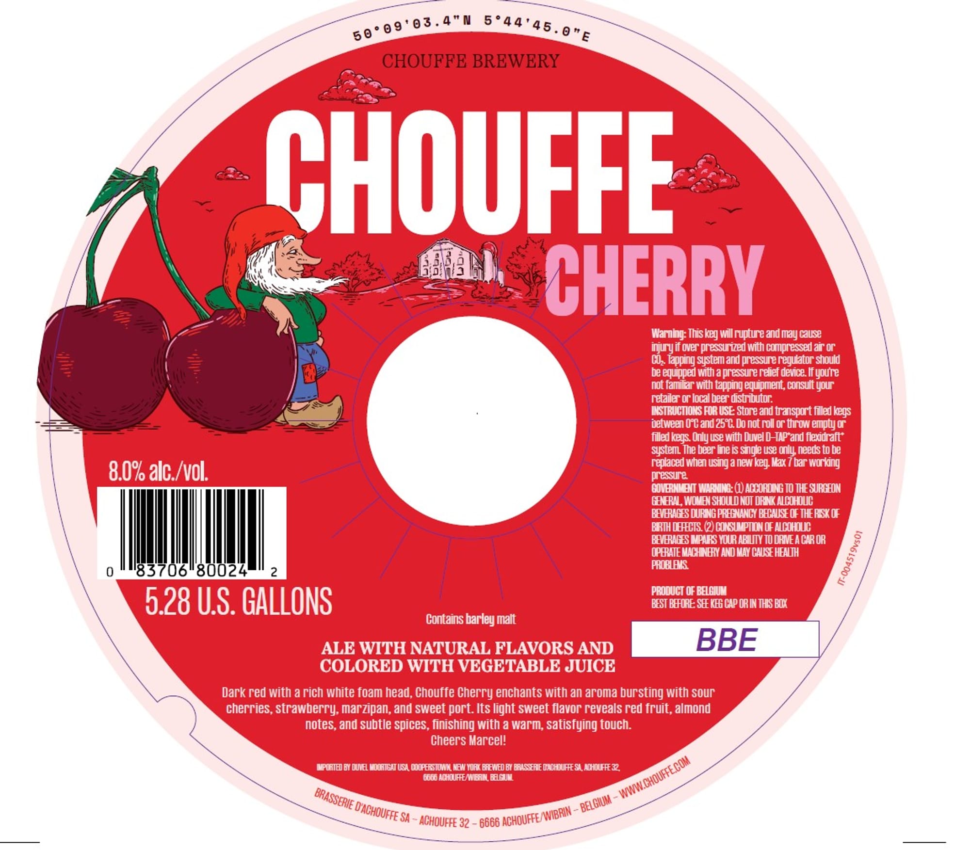 Chouffe Cherry by Chouffe Brewery - beer label