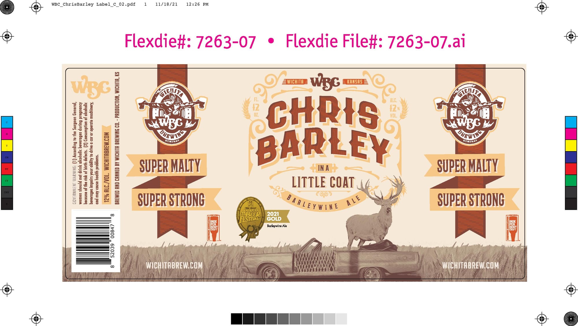 Chris Barley by Wichita Brewing Company - beer label