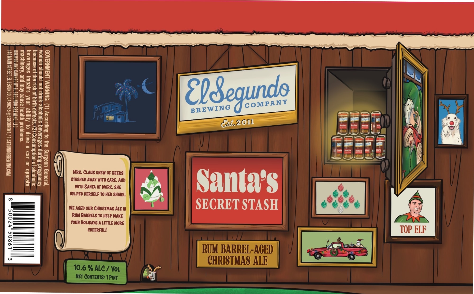 Christmas Ale by El Segundo Brewing Company - beer label