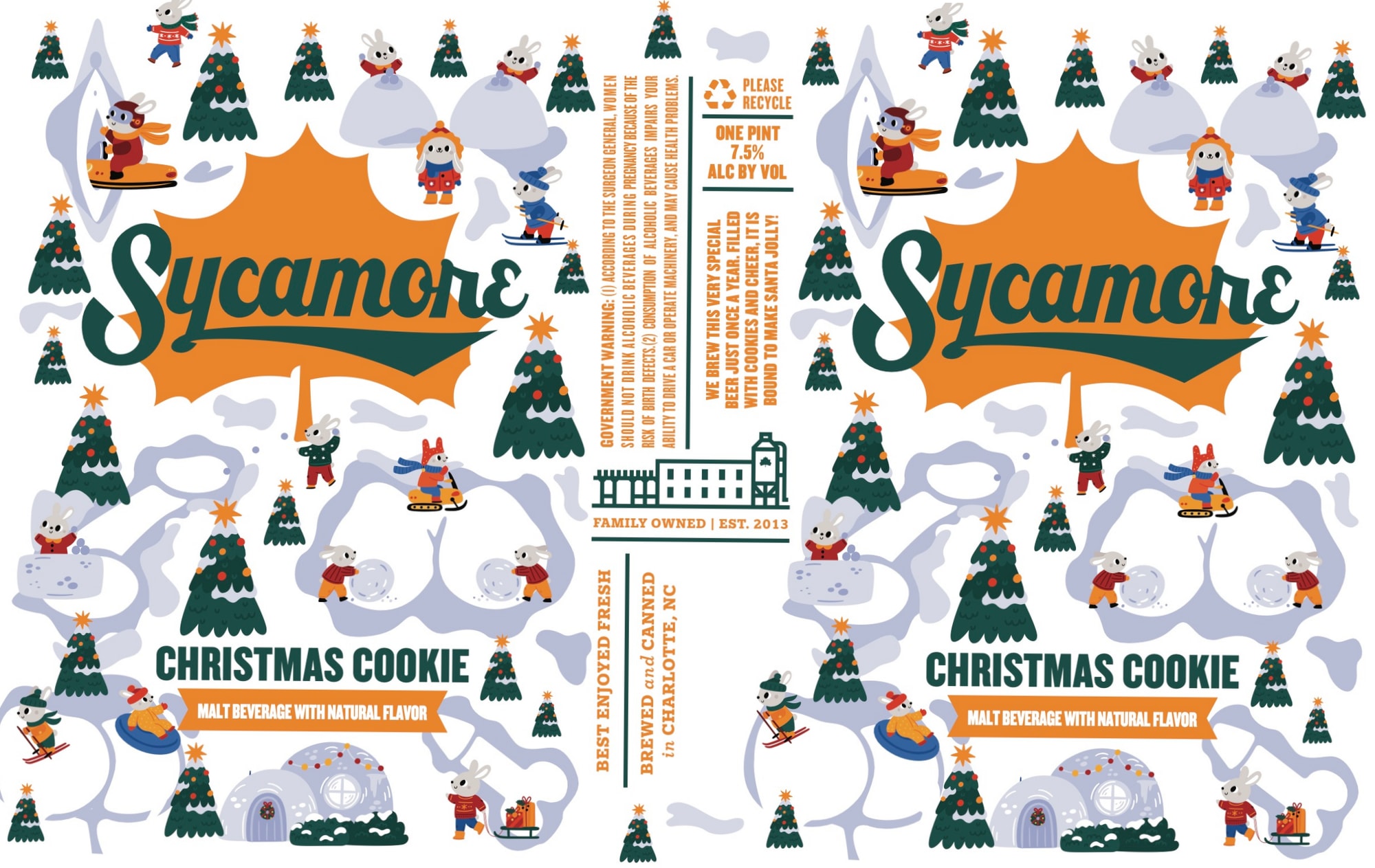 Christmas Cookie by Sycamore Brewing - beer label