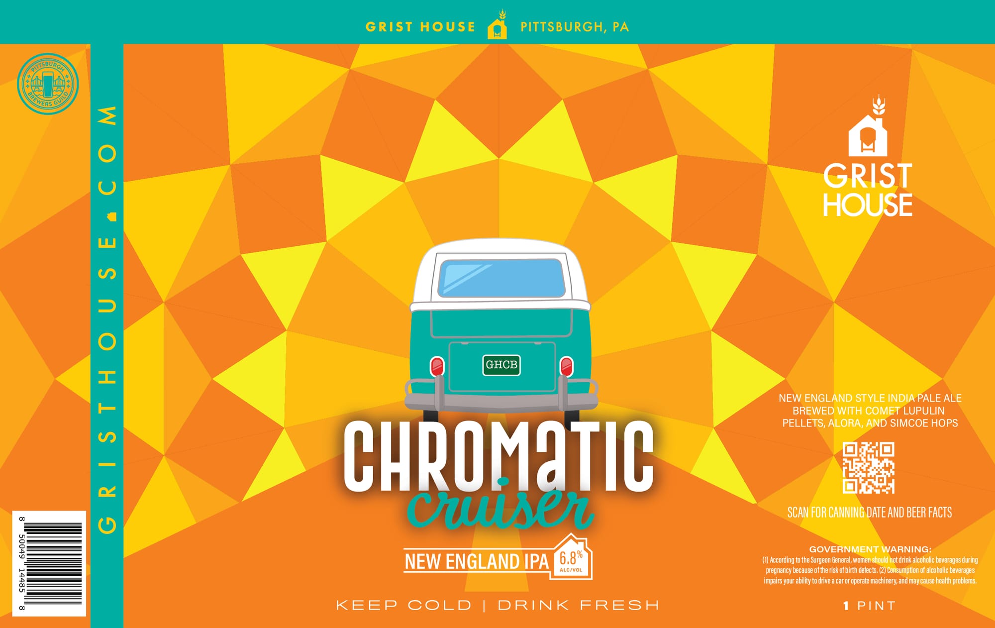 Chromatic Cruiser by Grist House Brewing Company - beer label