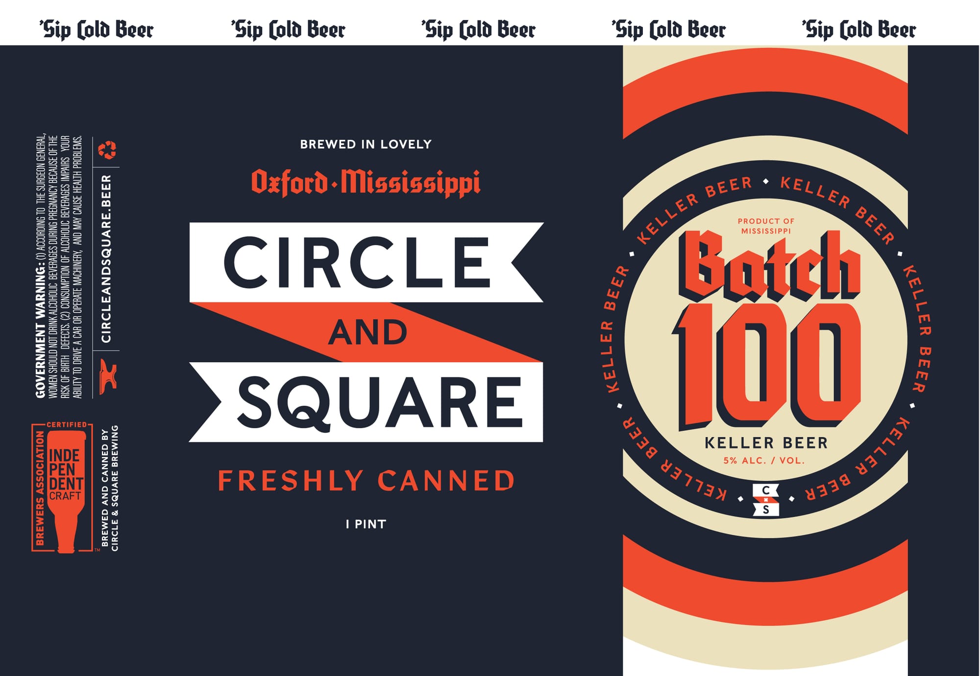 Circle and Square Keller Beer by Oxford-Mississippi Brewing - beer label
