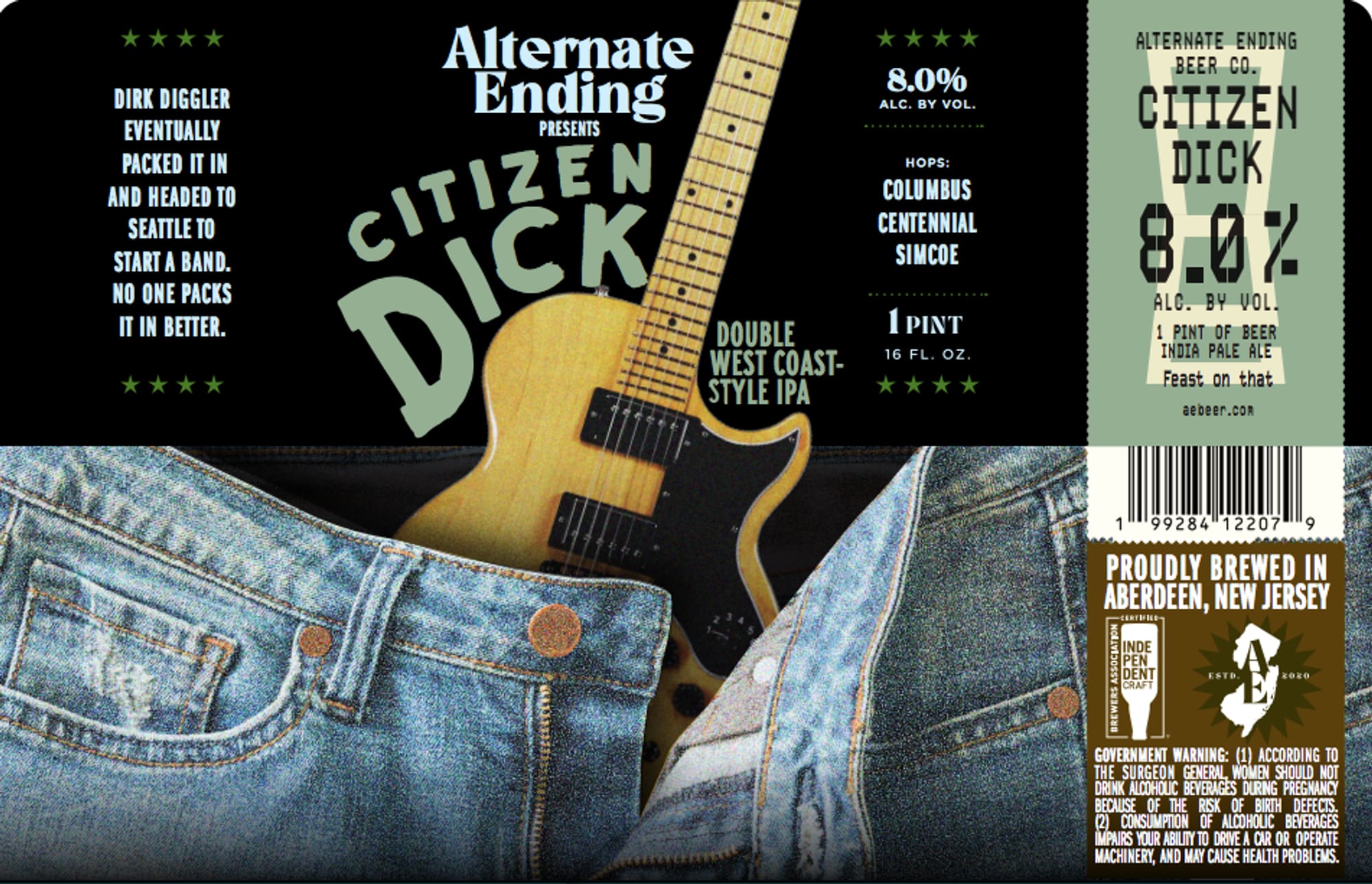 Citizen Dick by Alternate Ending Beer Co. - beer label