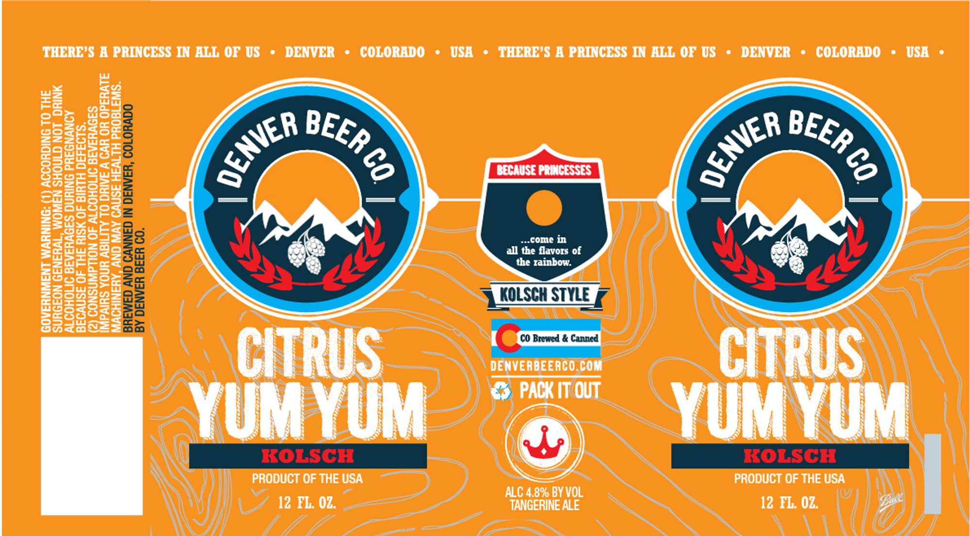 Citrus Yum Yum by Denver Beer Co. - beer label