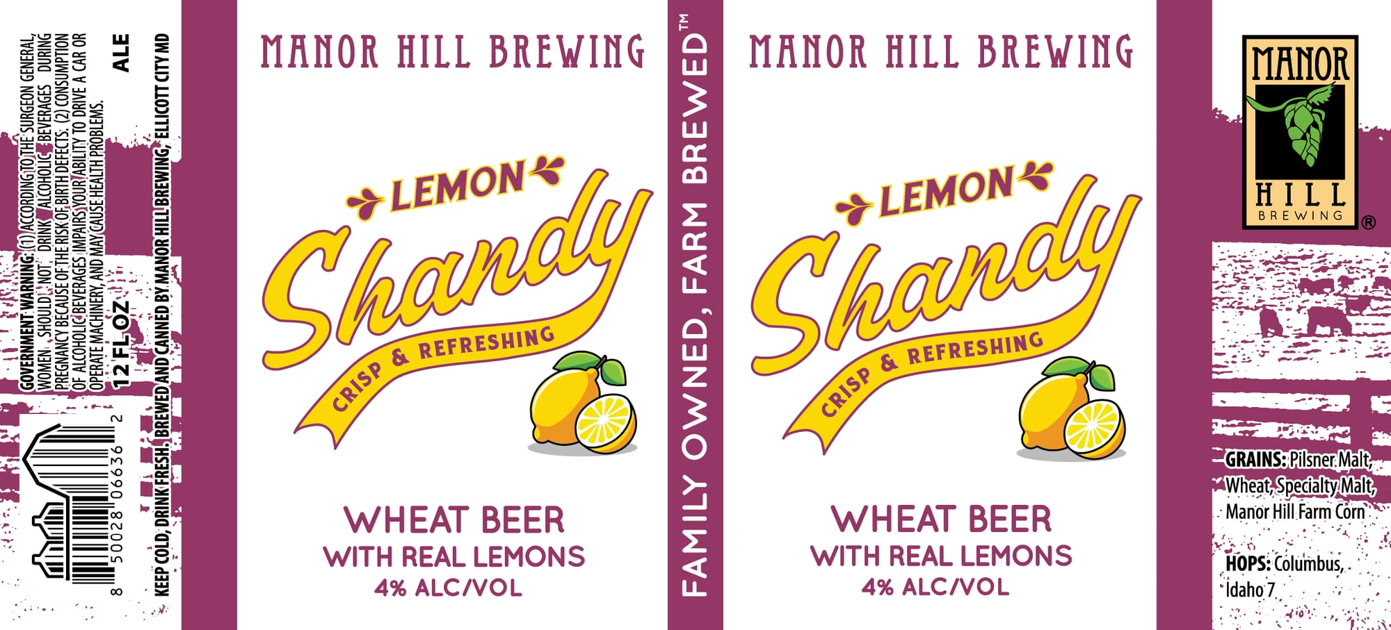 City Shandy by Manor Hill Brewing - beer label