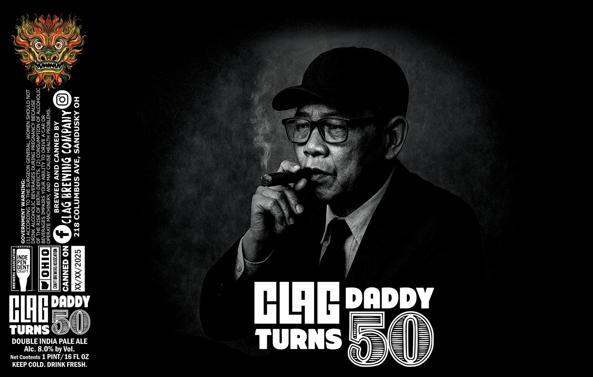 Clag Daddy Turns 50 by Clag Brewing - beer label