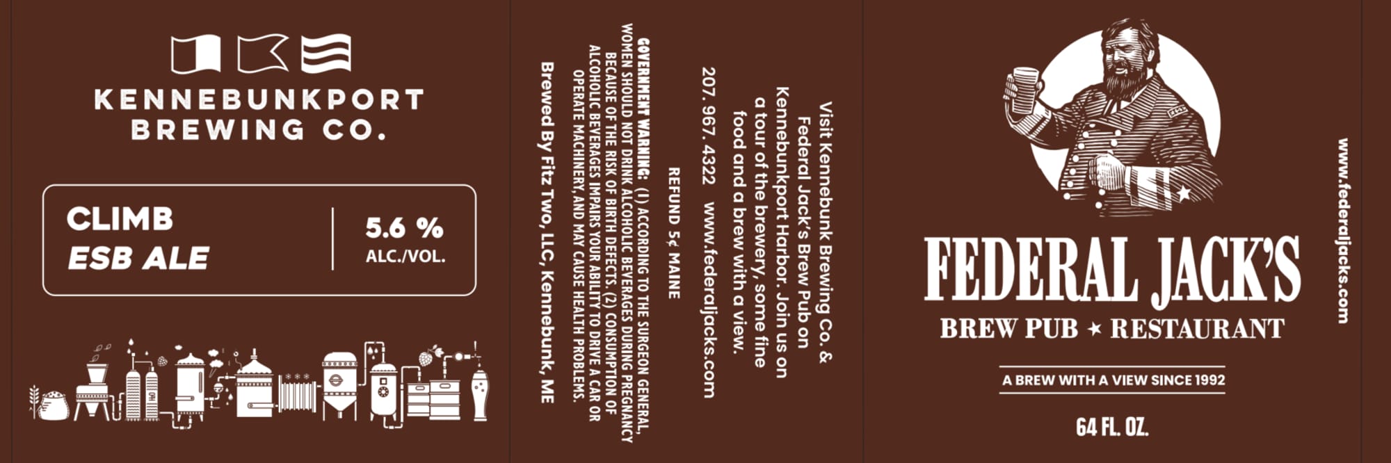 Climb ESB Ale by Kennebunkport Brewing Co. - beer label