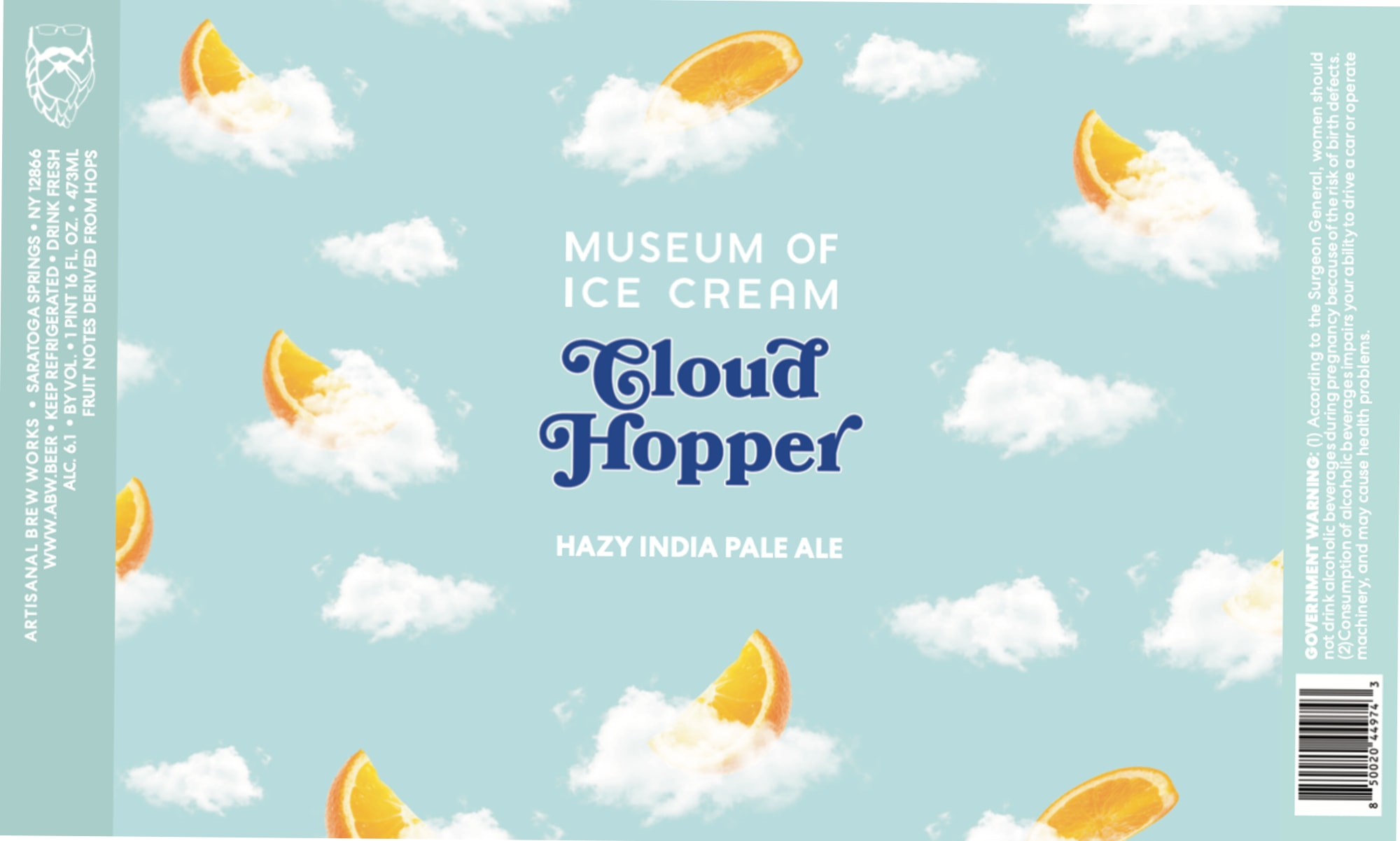 Cloud Hopper by W Works - beer label