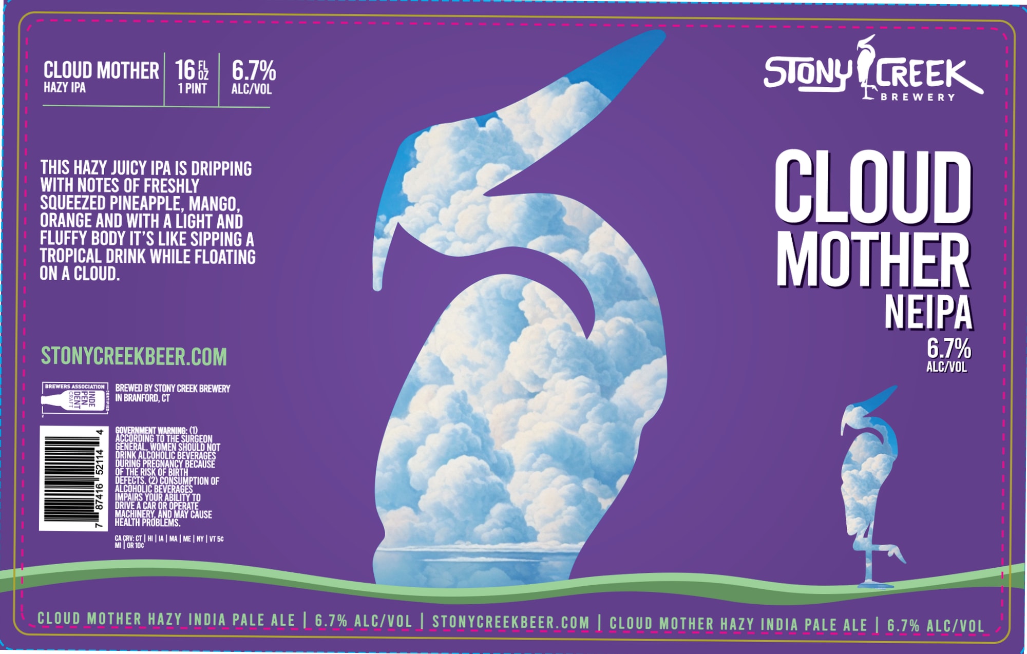 Cloud Mother by Stony Creek Brewery - beer label