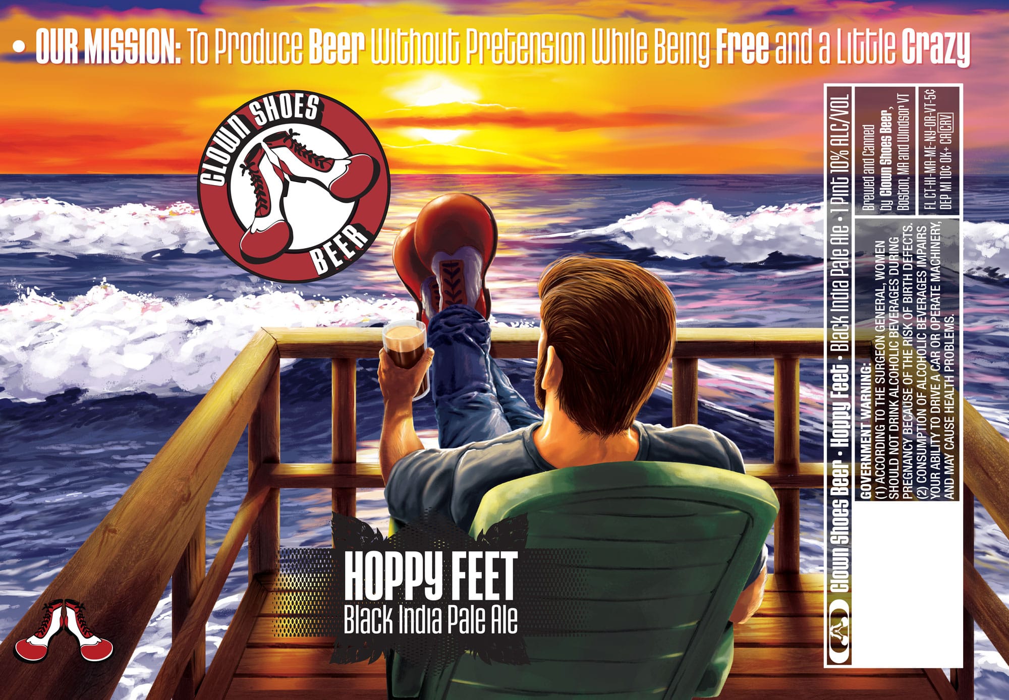 Hoppy Feet by Clown Shoes Beer - beer label