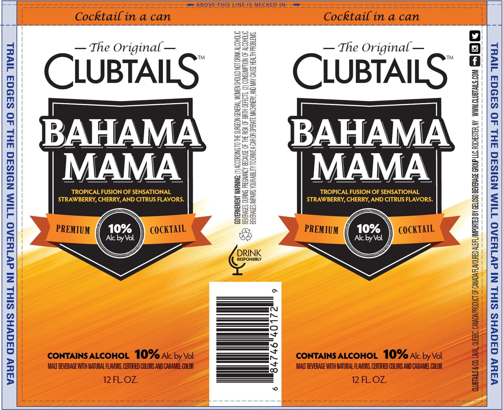 Bahama Mama by Clubtails - beer label