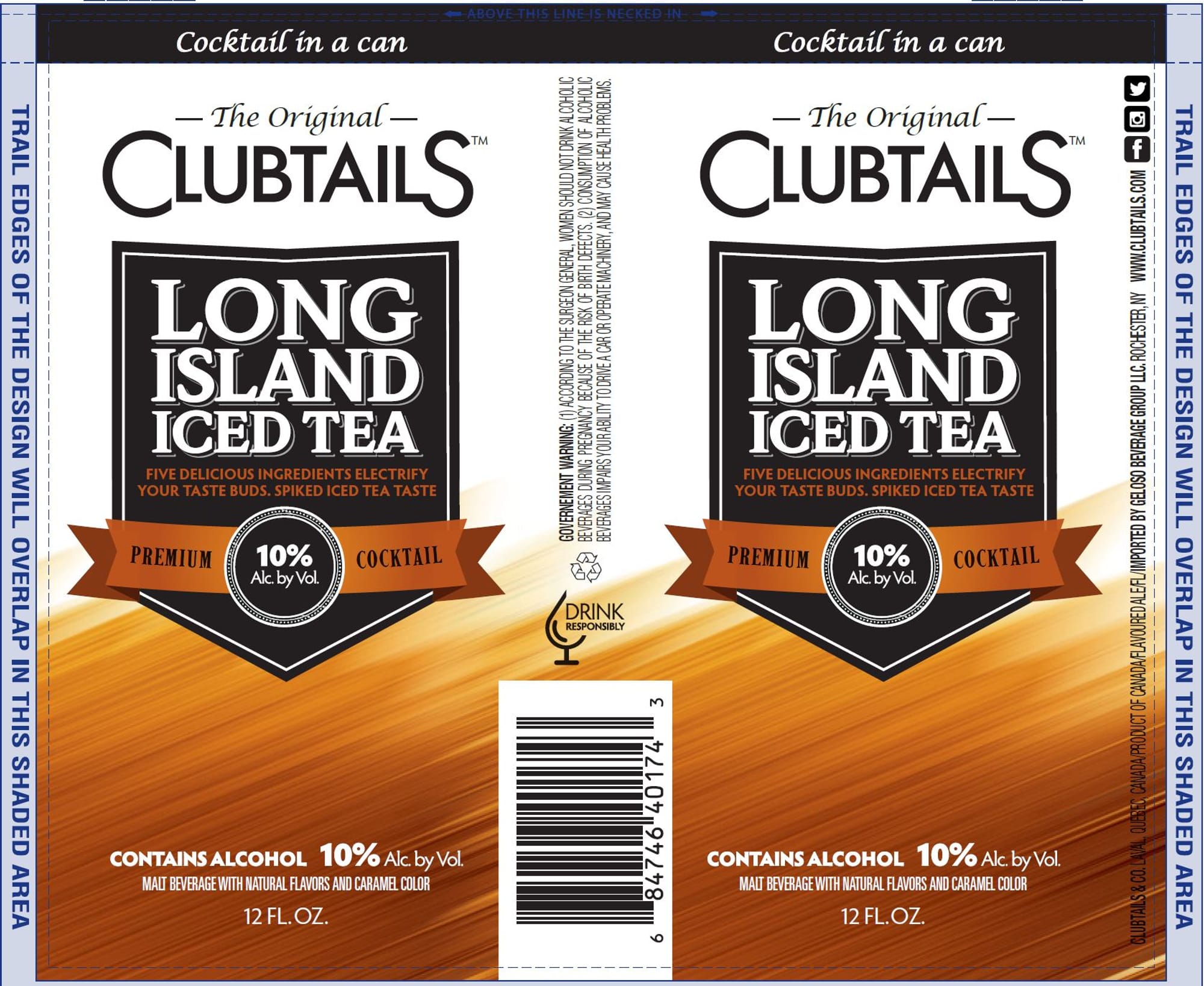 Long Island Iced Tea by Clubtails - beer label