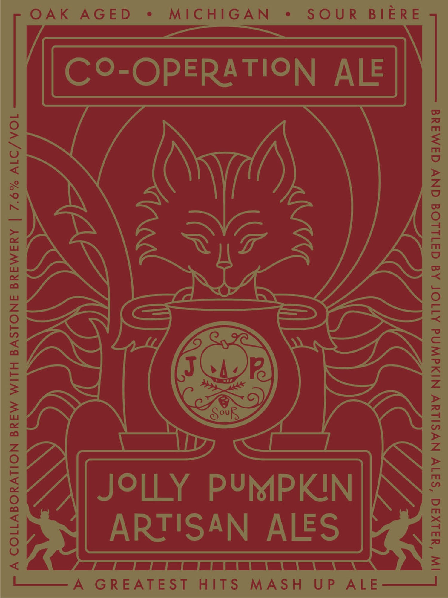 Co-Operation Ale by Jolly Pumpkin Artisan Ales - beer label