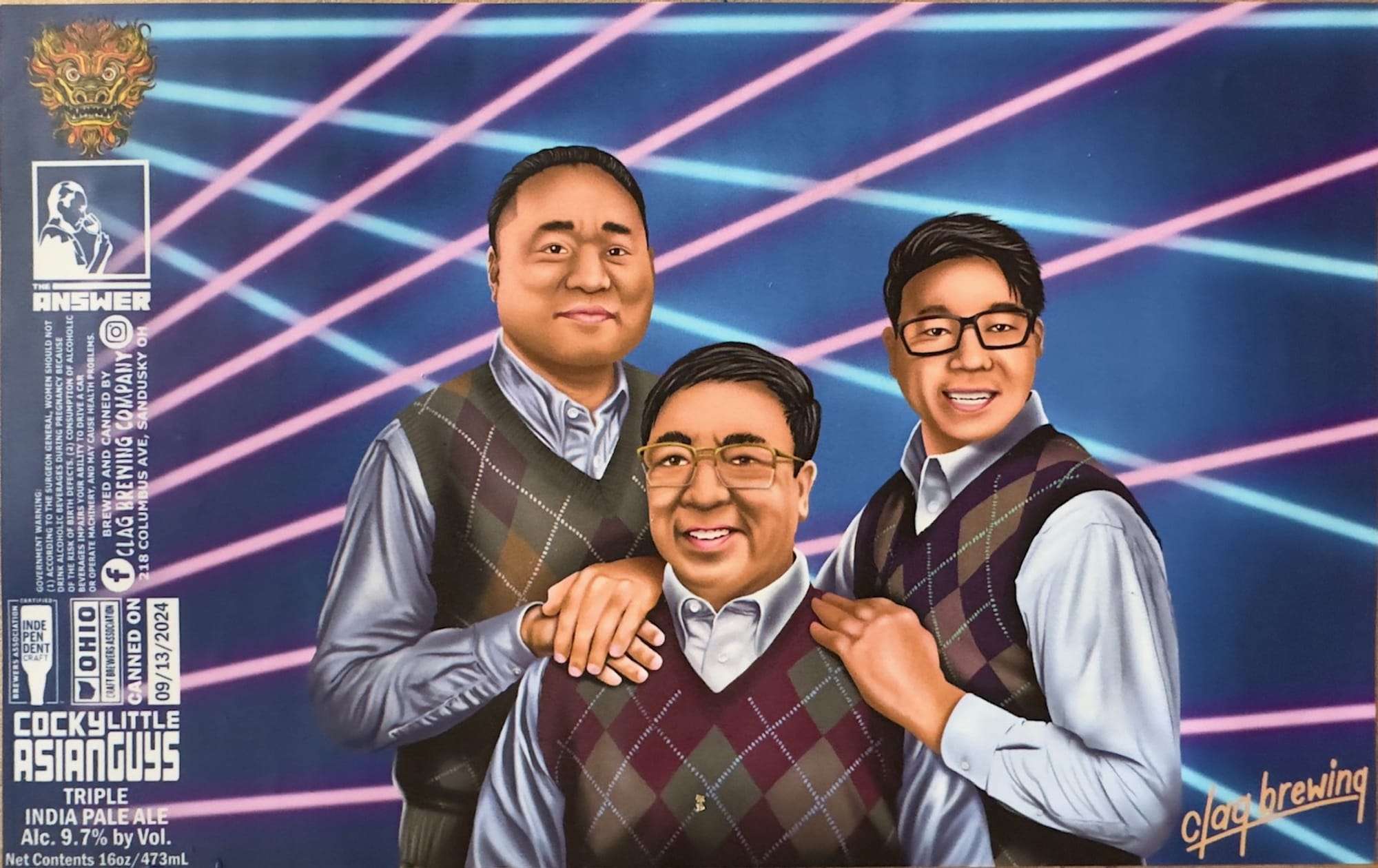 Cockslittle Asians by Cläag Brewing Company - beer label