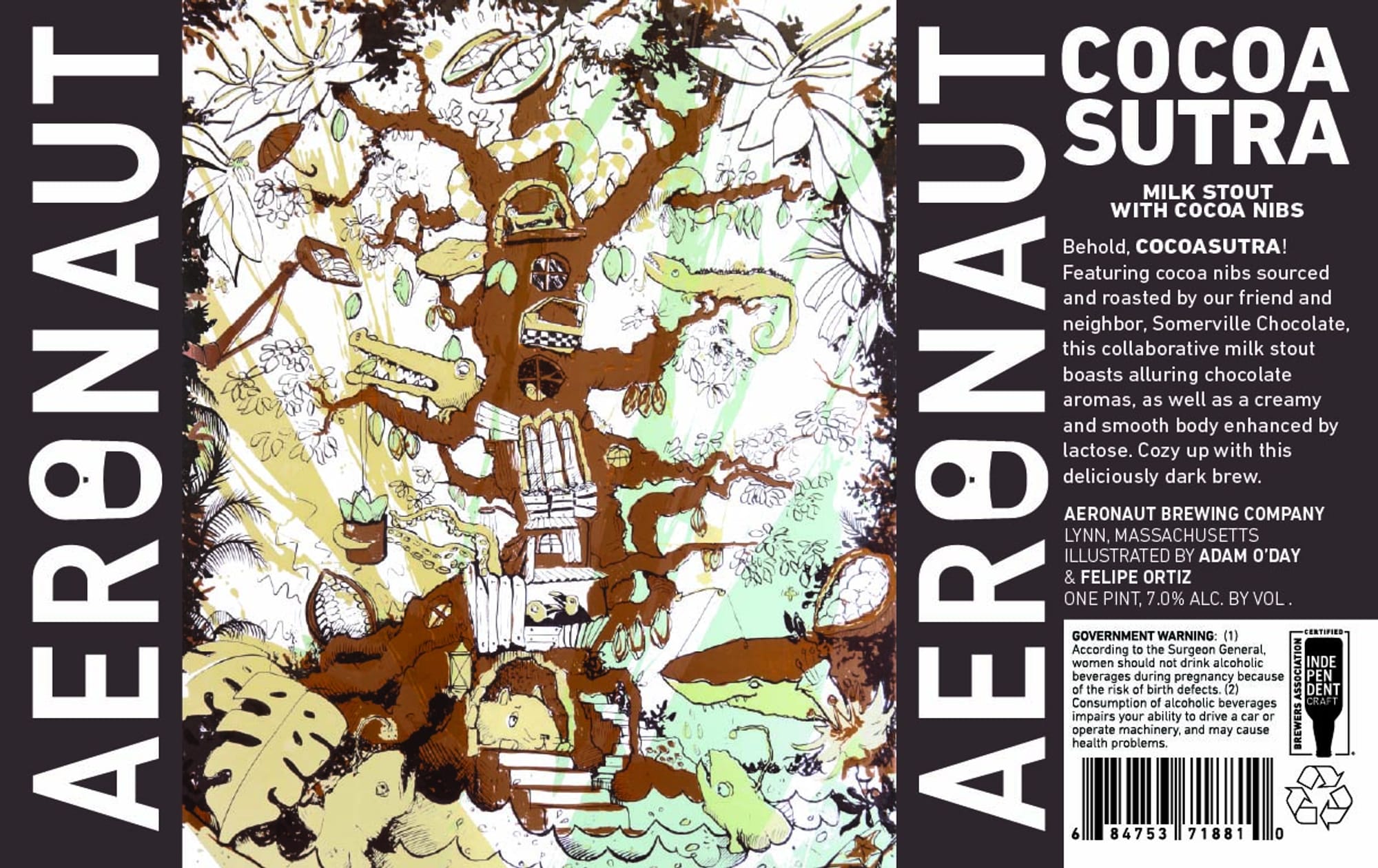 Cocoa Sutra by Aeronaut Brewing Company - beer label