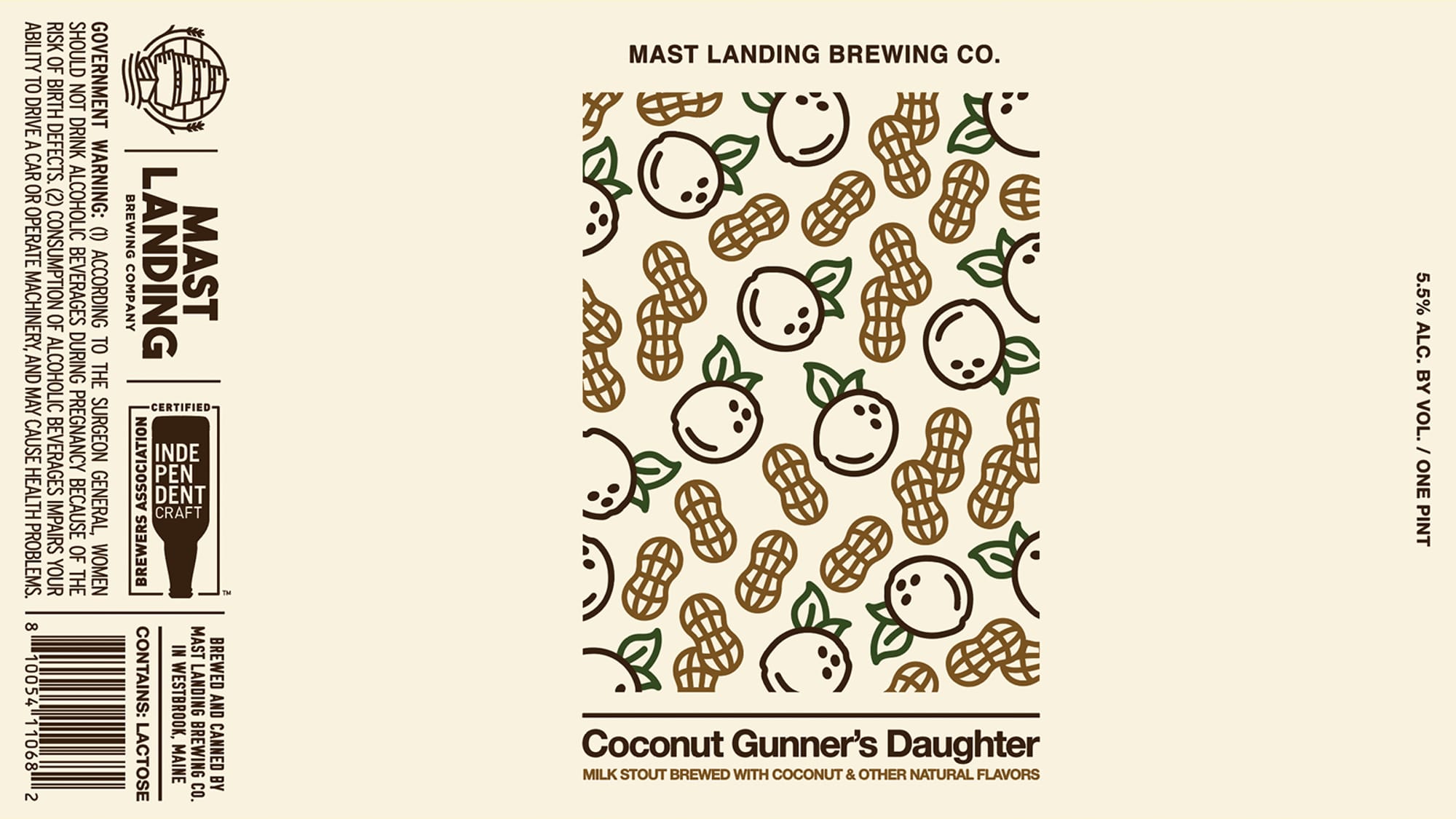 Coconut Gunner’s Daughter by Mast Landing Brewing Co. - beer label