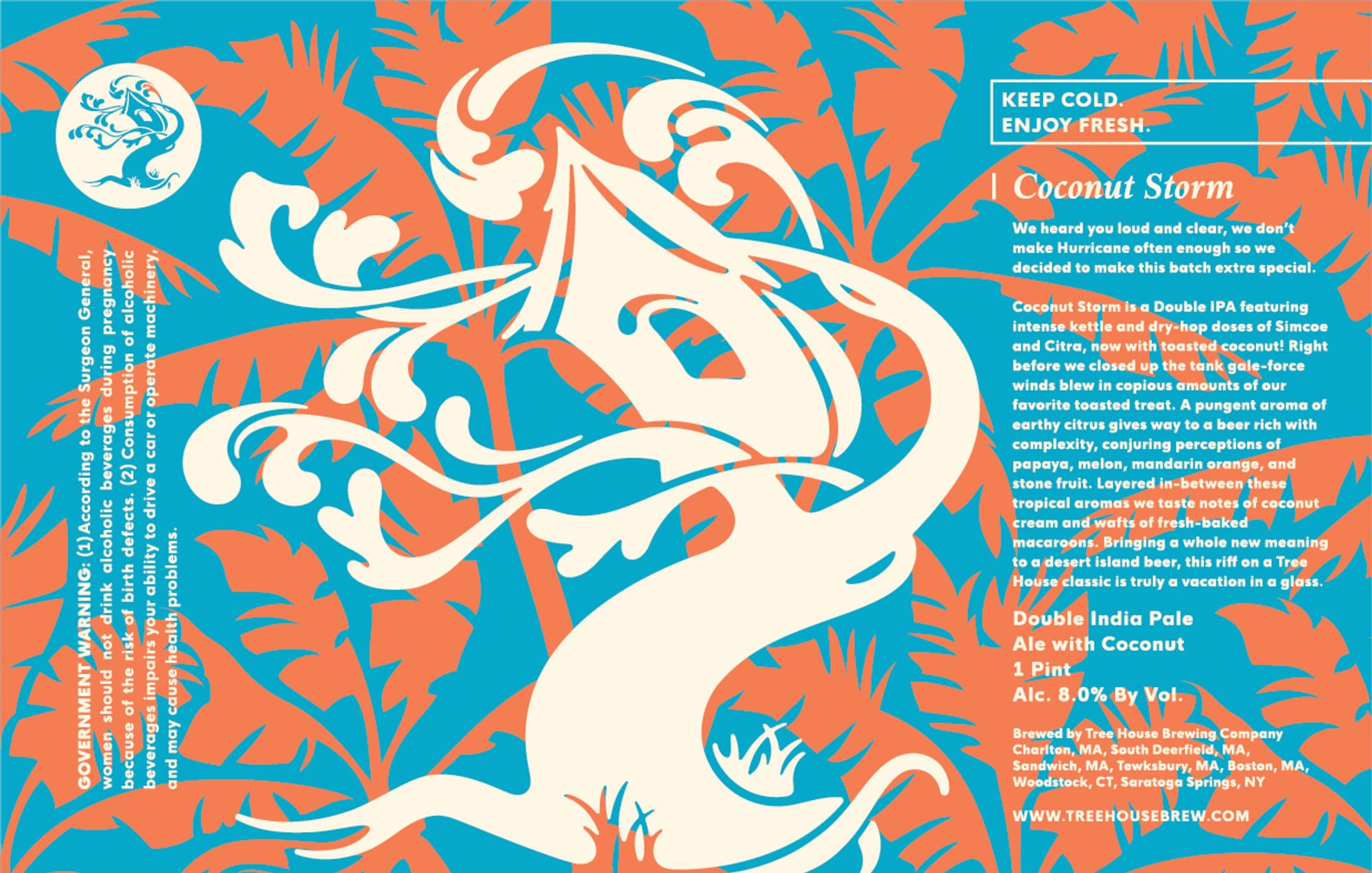 Coconut Storm by Tree House Brewing Company - beer label
