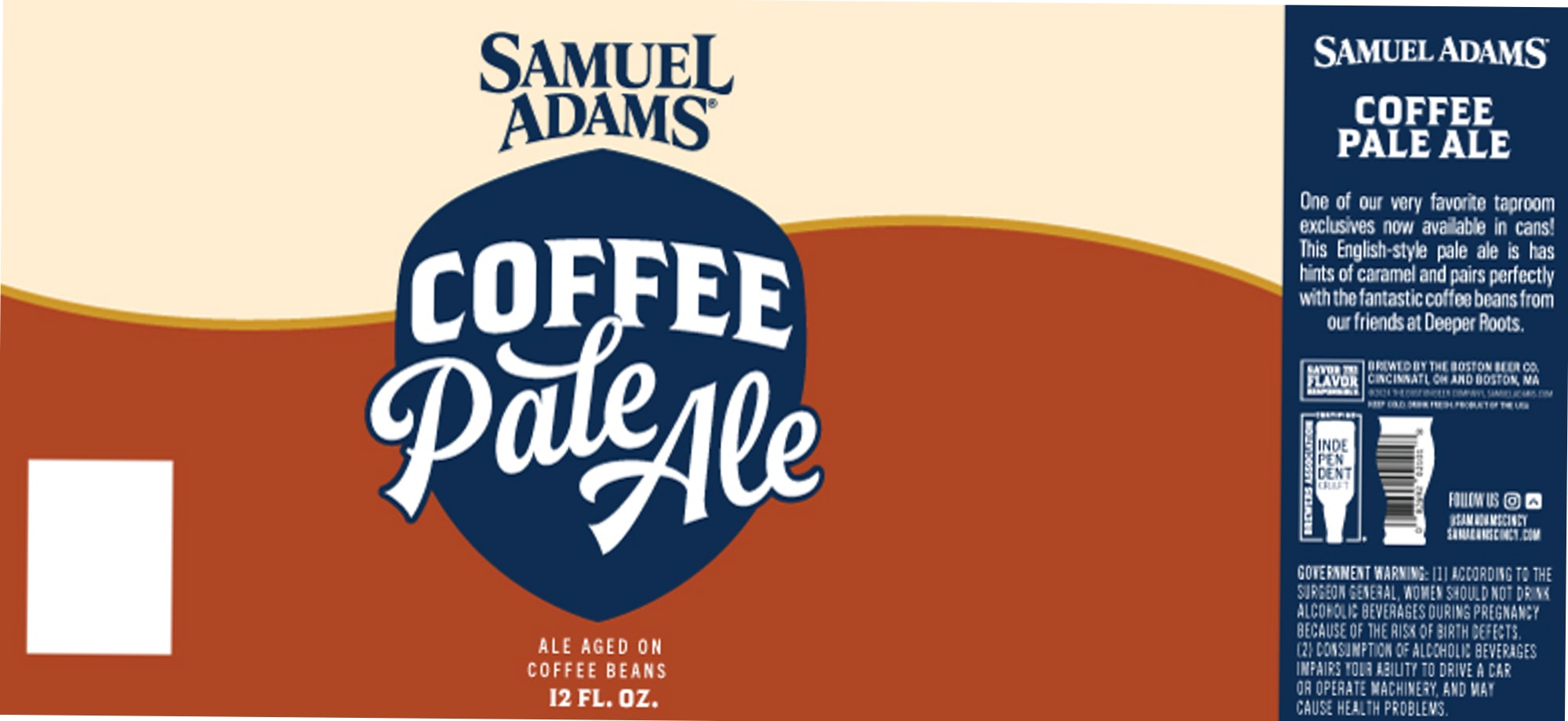 Coffee Pale Ale by Samuel Adams - beer label