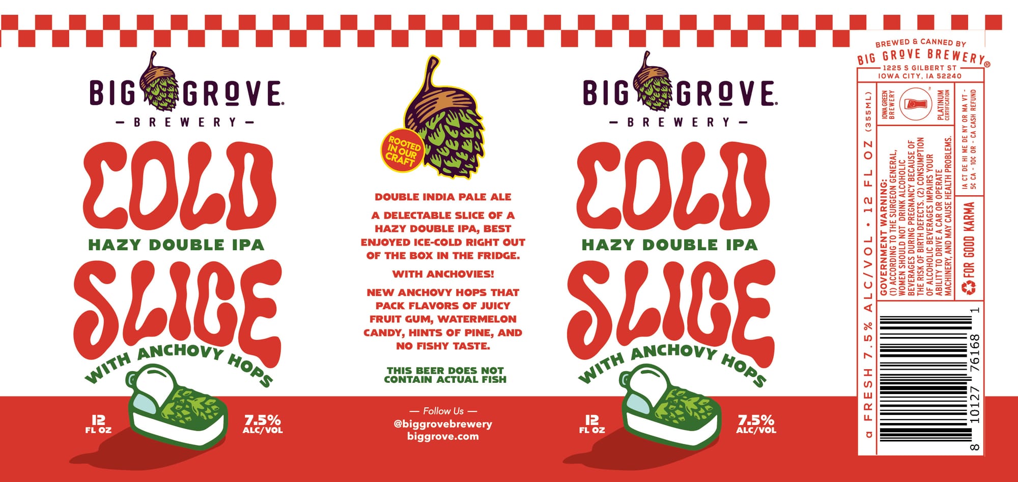Cold Slice by Big Grove Brewery - beer label