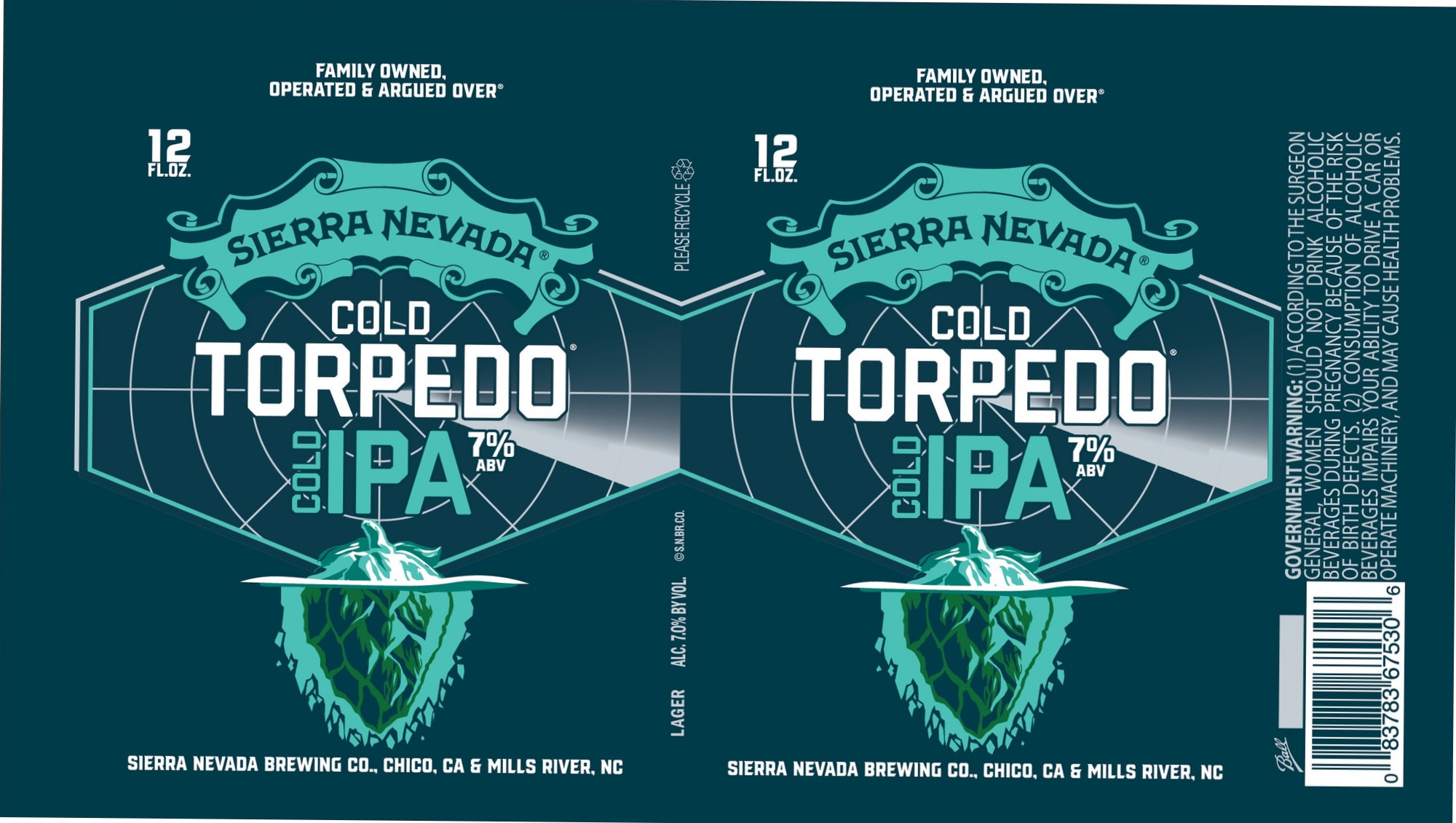 Cold Torpedo IPA by Sierra Nevada Brewing Co. - beer label
