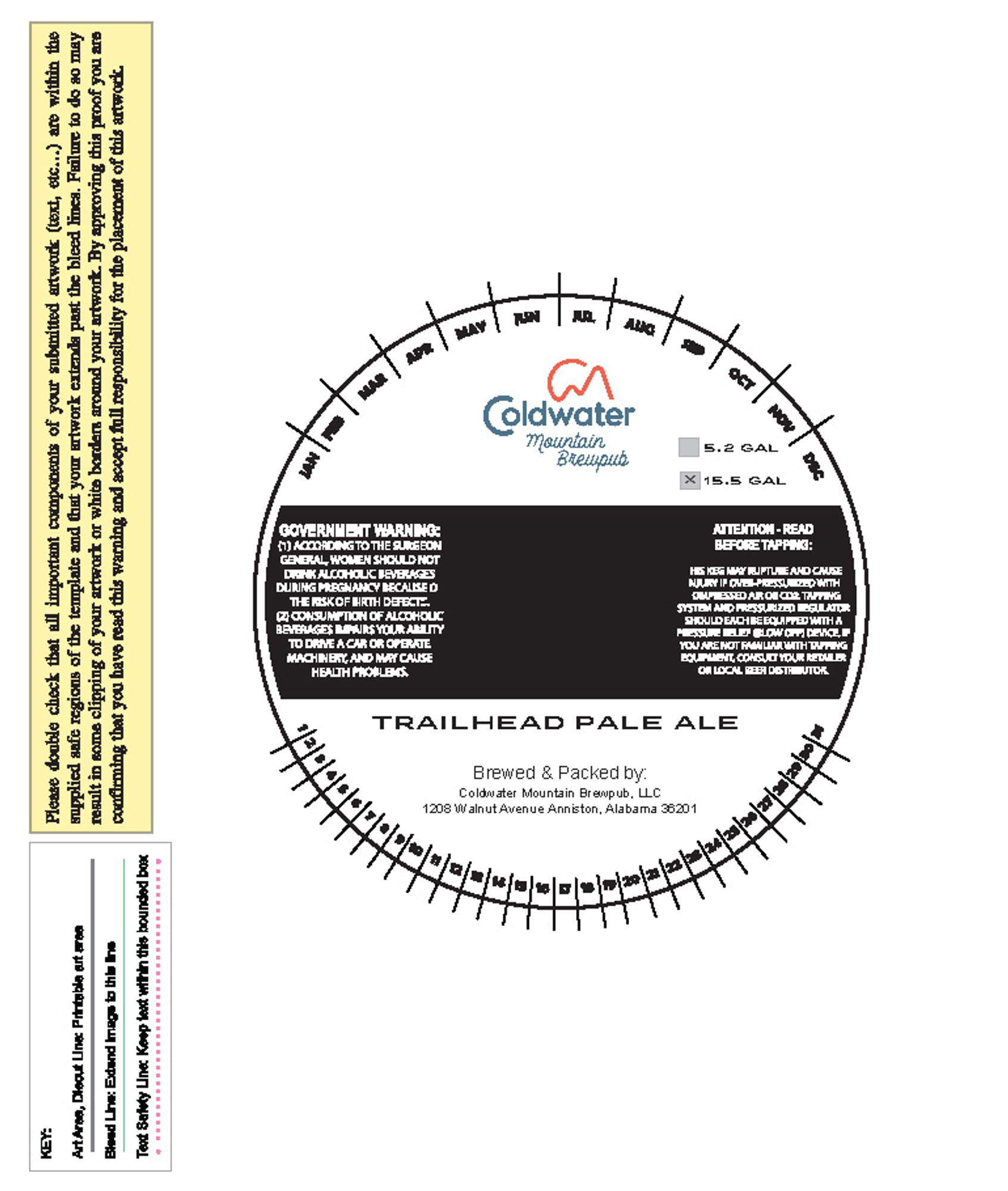 Trailhead Pale Ale by Coldwater Mountain Brewpub, LLC - beer label