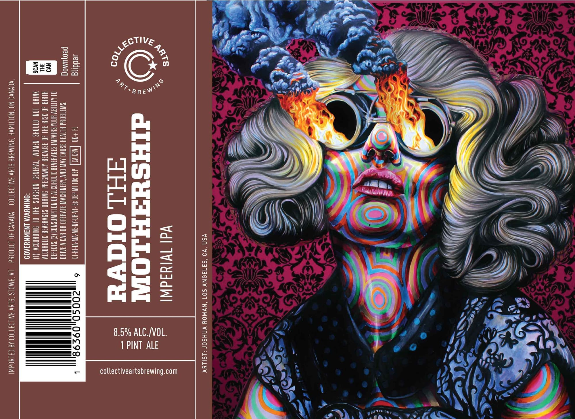 Mother Ship Imperial IPA by Collective Arts Brewing - beer label