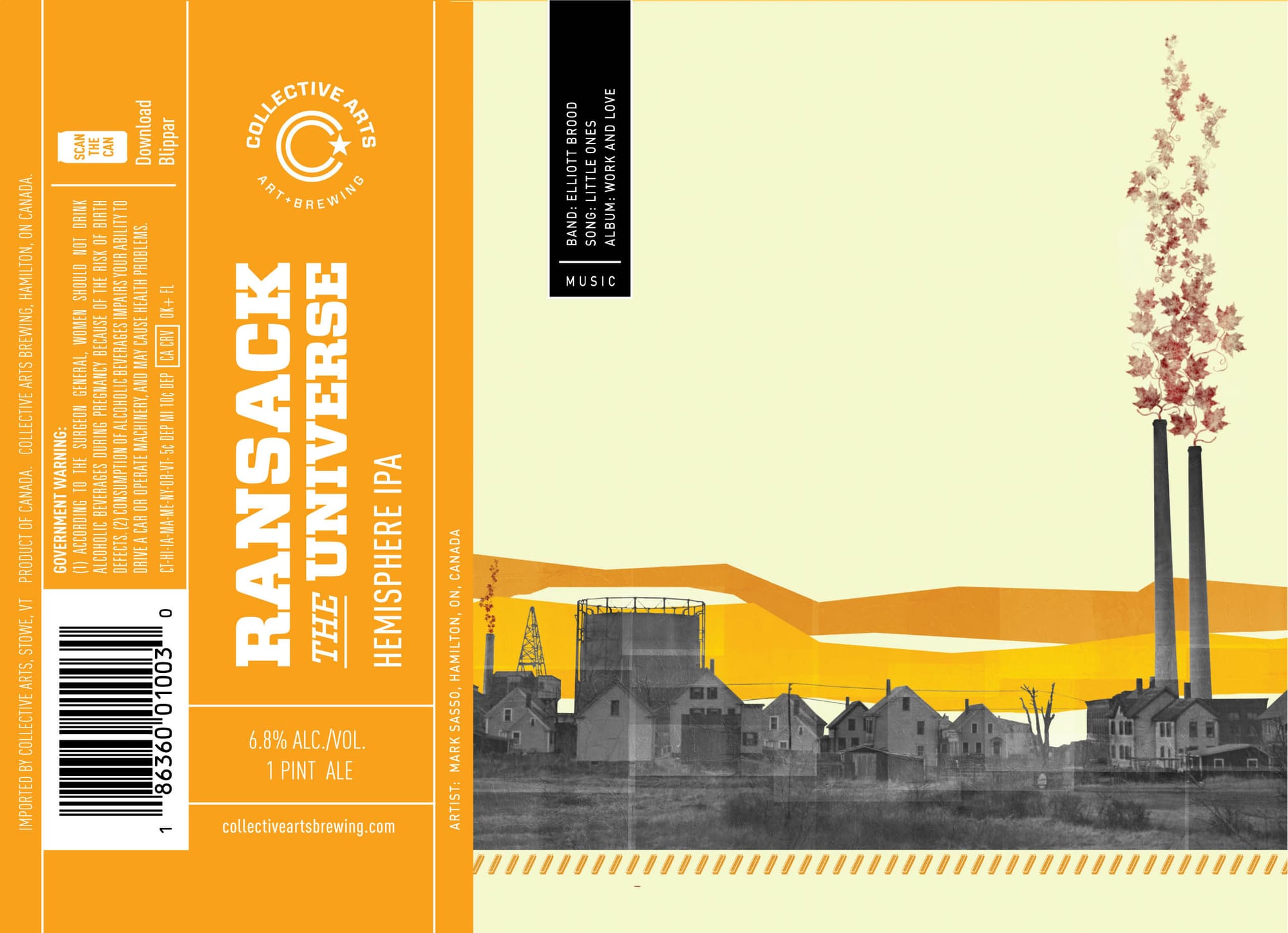 Ransphere Hemisphere by Collective Arts Brewing - beer label