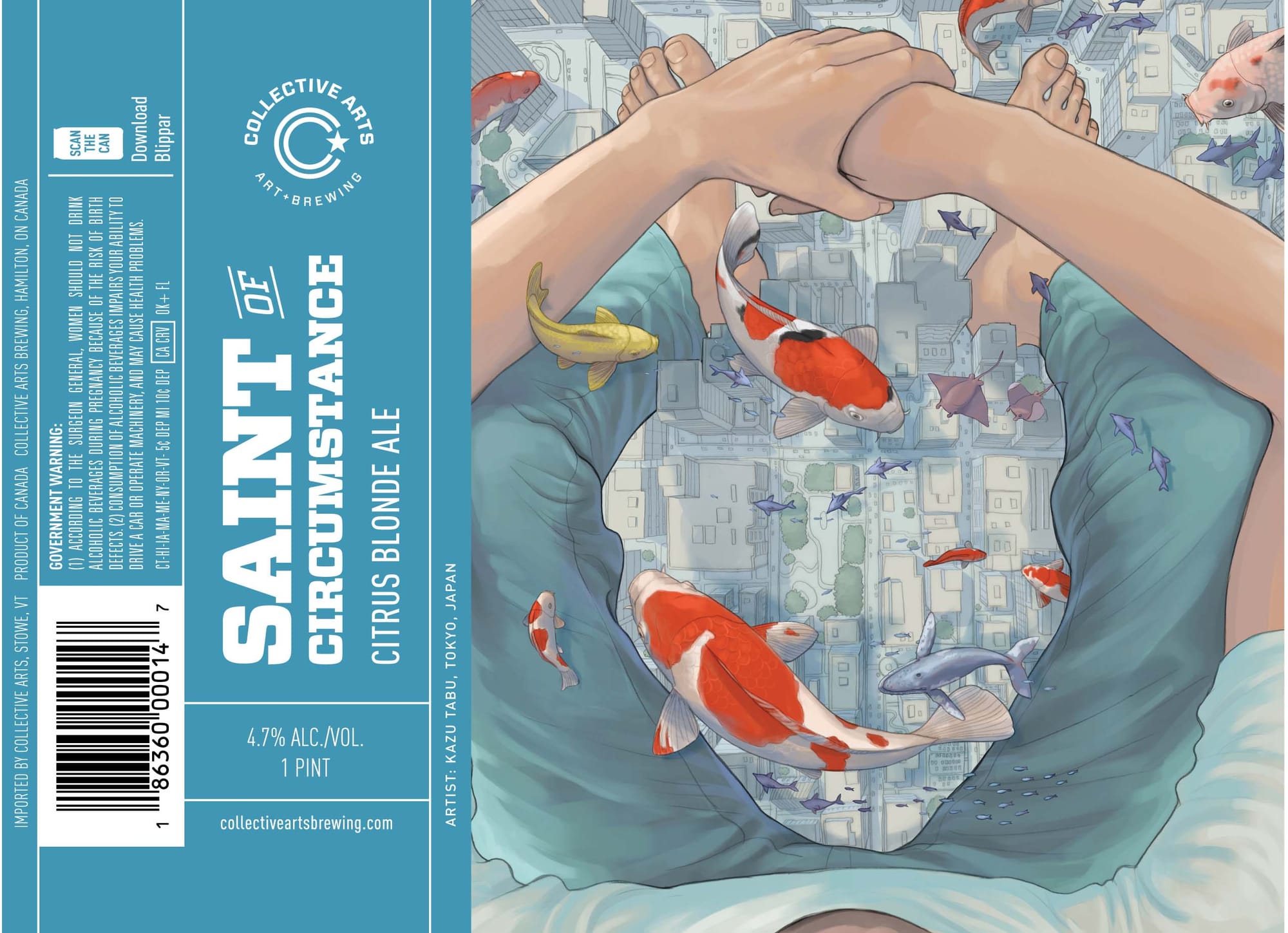 Saint Circumstance Citrus Blonde Ale by Collective Arts Brewing - beer label