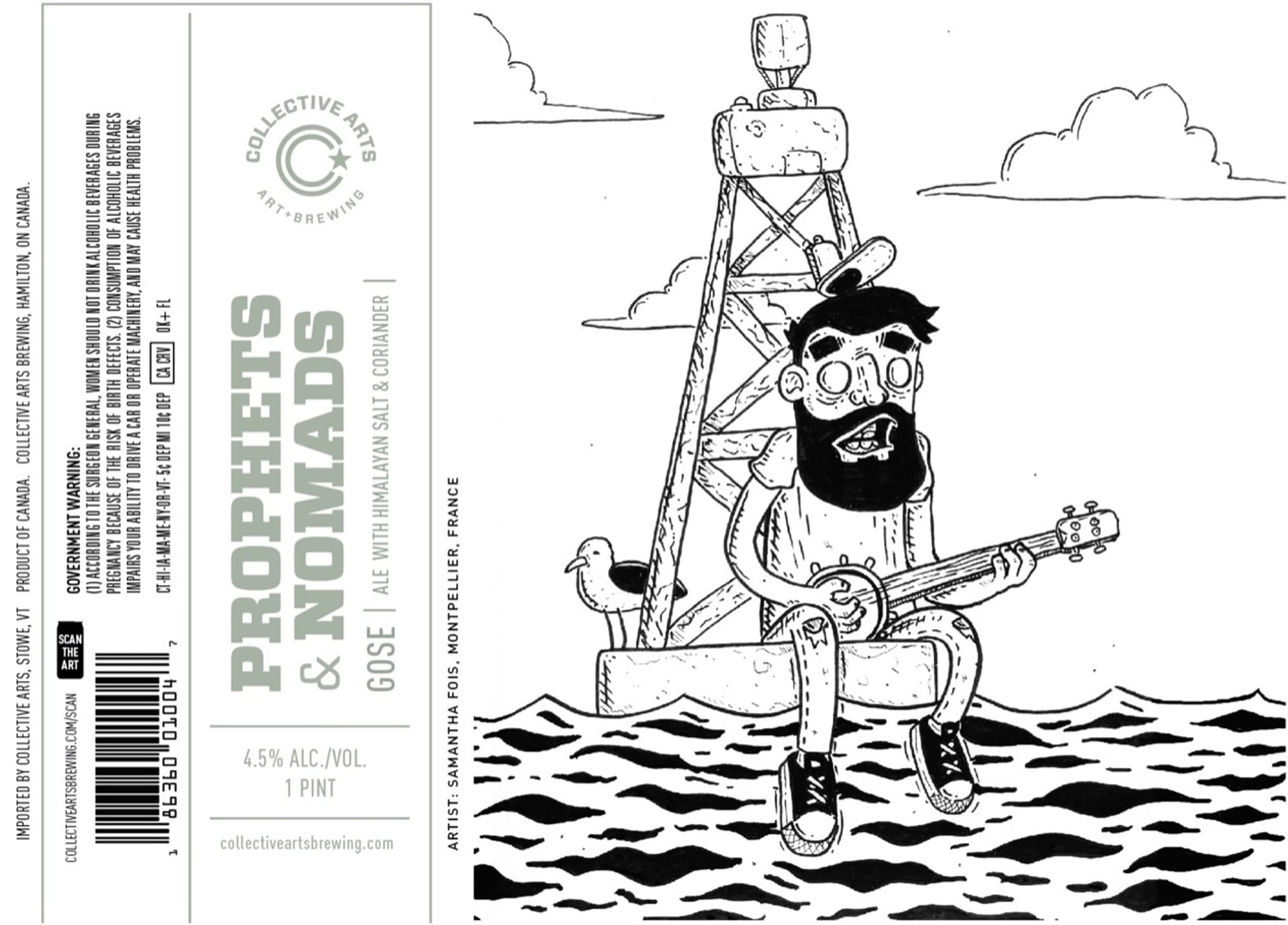 Nomads & Phoants by Collective Arts Brewing - beer label