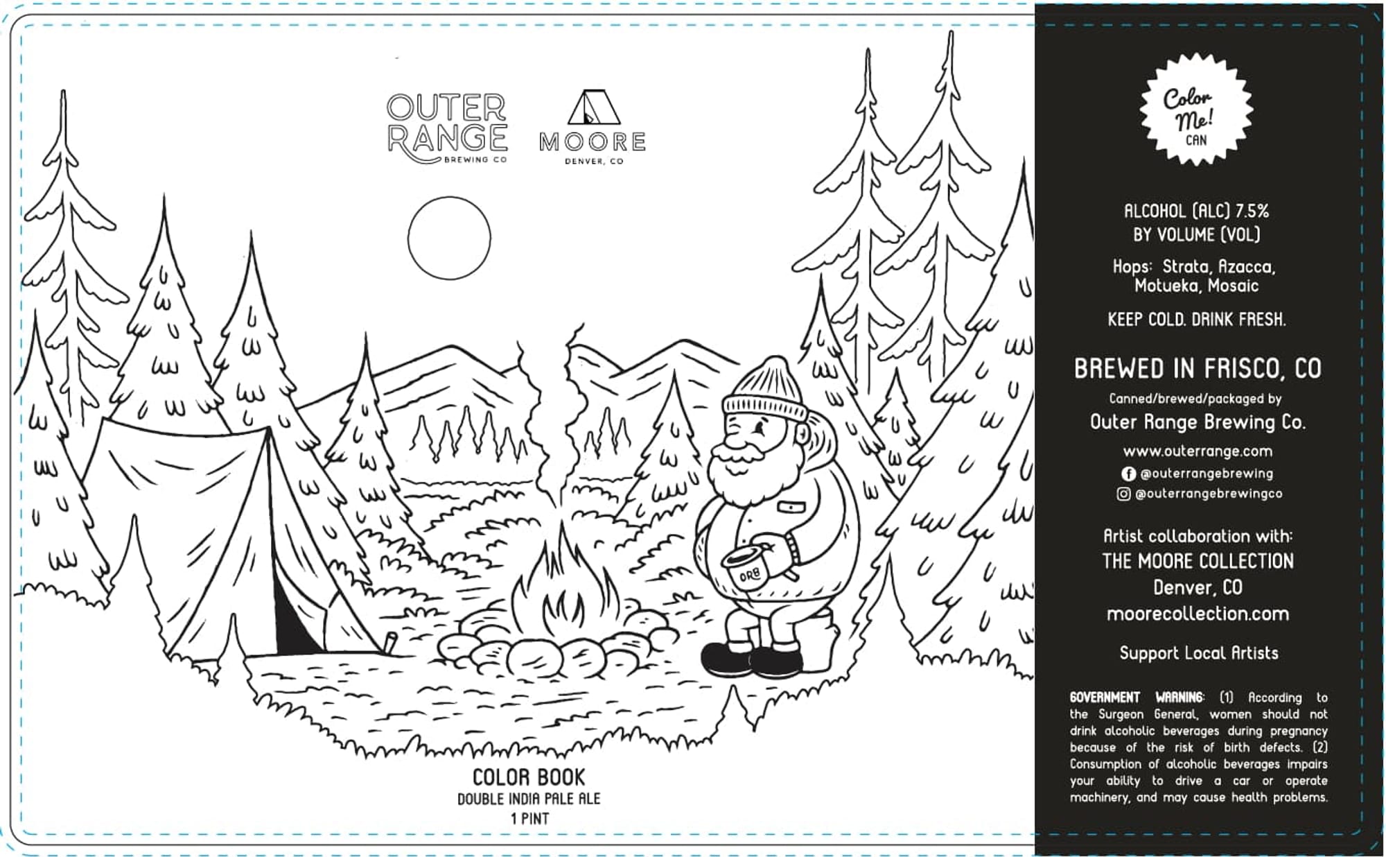 Color Book by Outer Range Brewing Co. - beer label