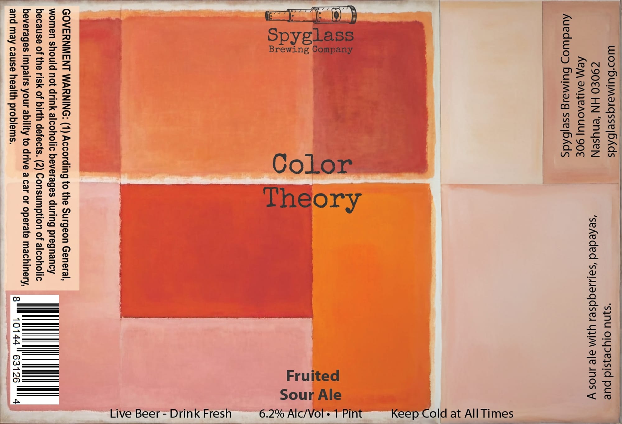 Color Theory by Spyglass Brewing Company - beer label