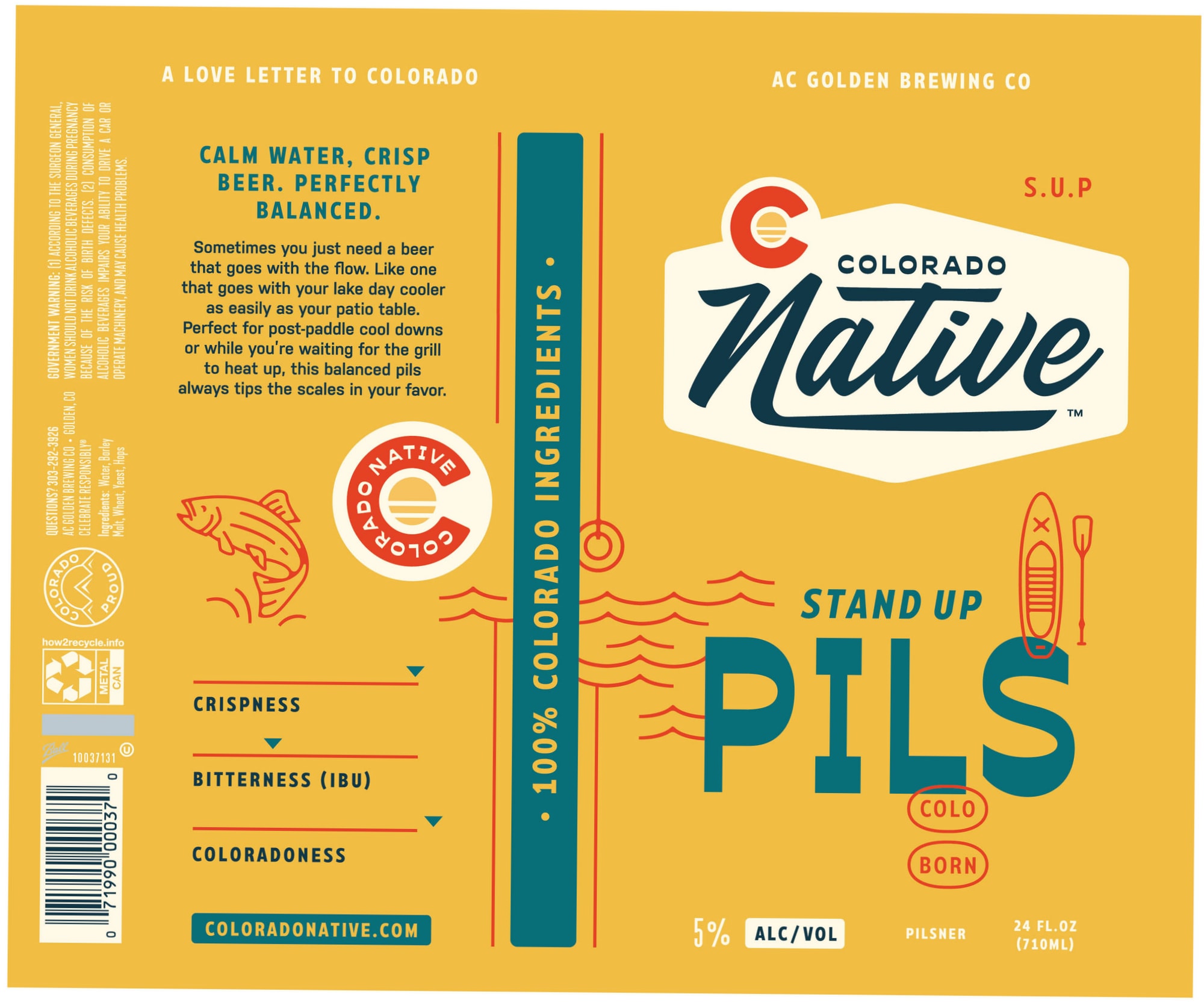 Colorado Native by AC Golden Brewing - beer label