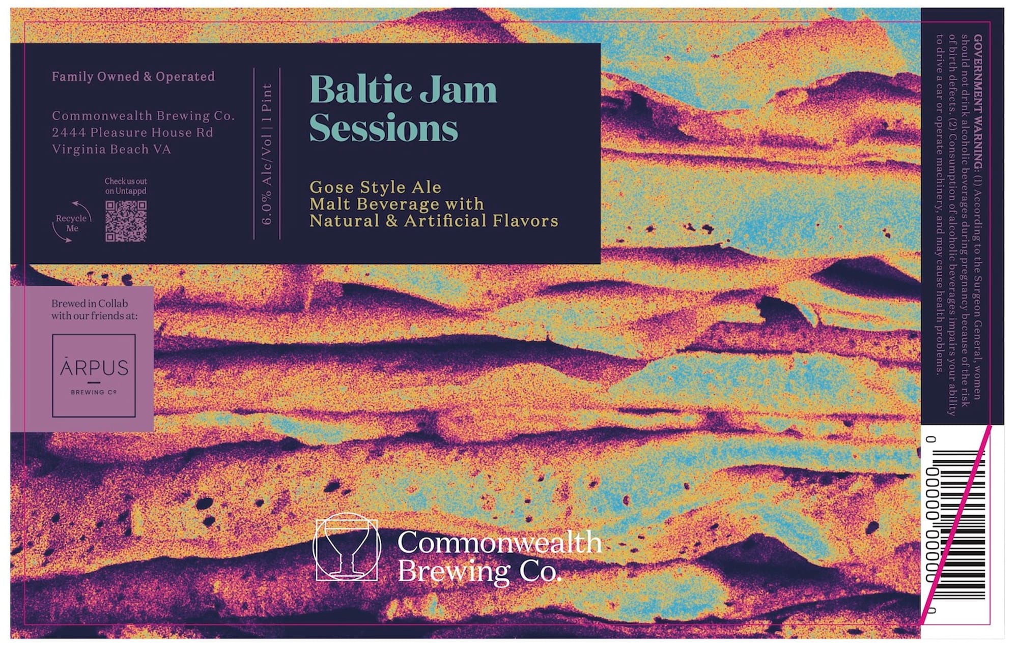 Baltic Jam Sessions by Commonwealth Brewing Co. - beer label