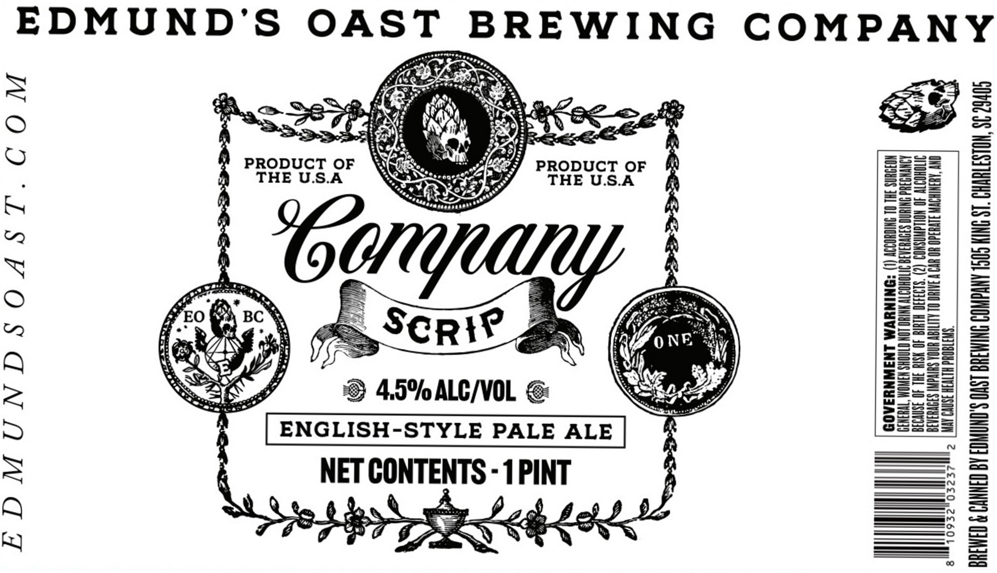 Company Scrip by Edmund’s Oast Brewing Company - beer label