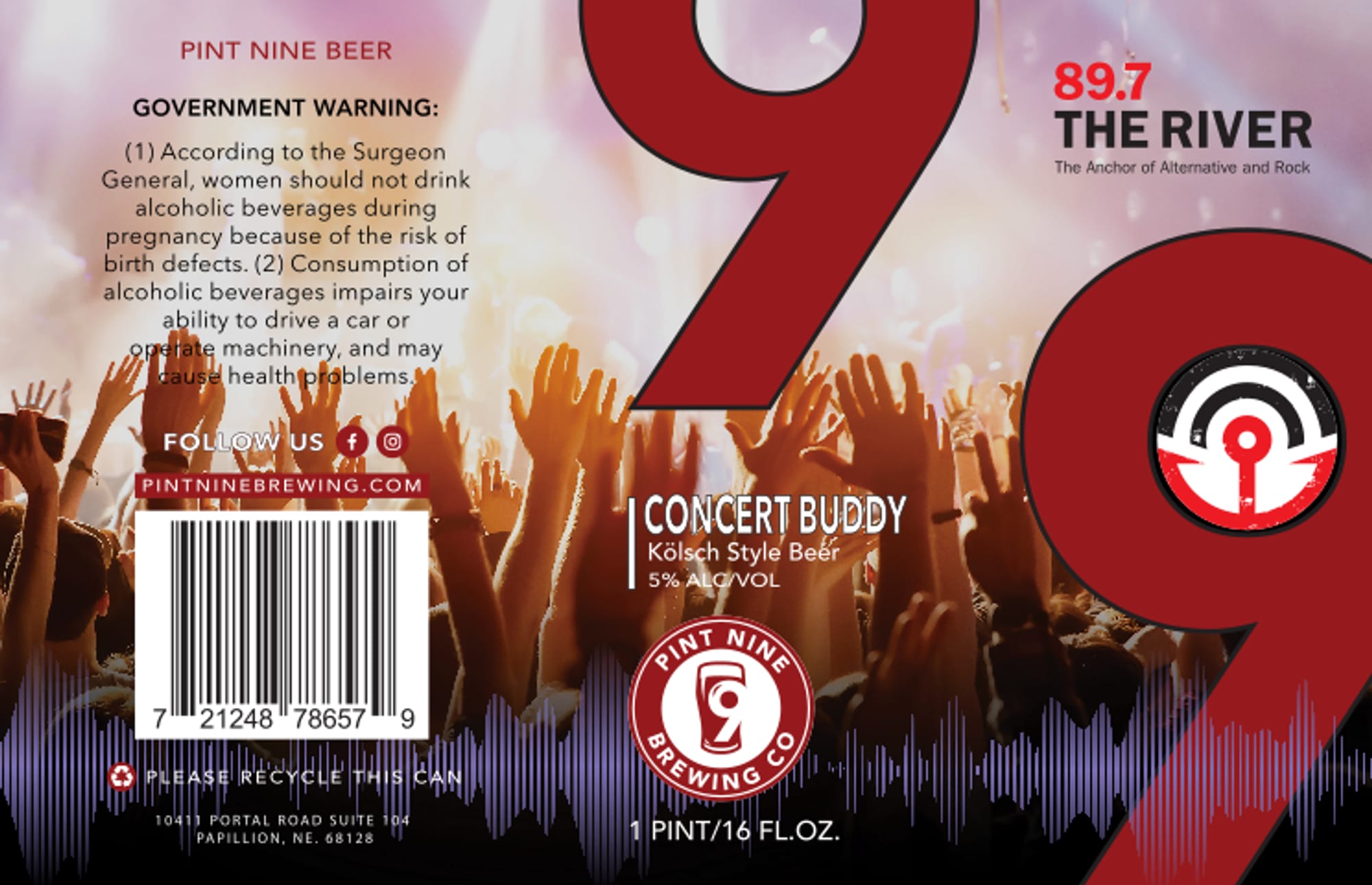 Concert Buddy by Pint Nine Brewing - beer label