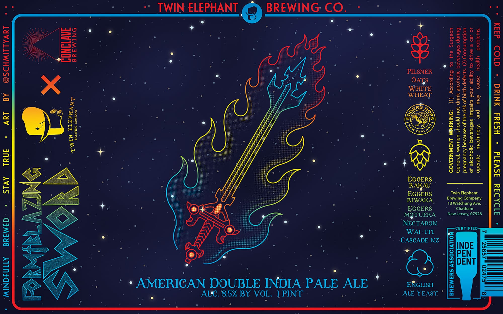 Conclave by Twin Elephant Brewing Co. - beer label