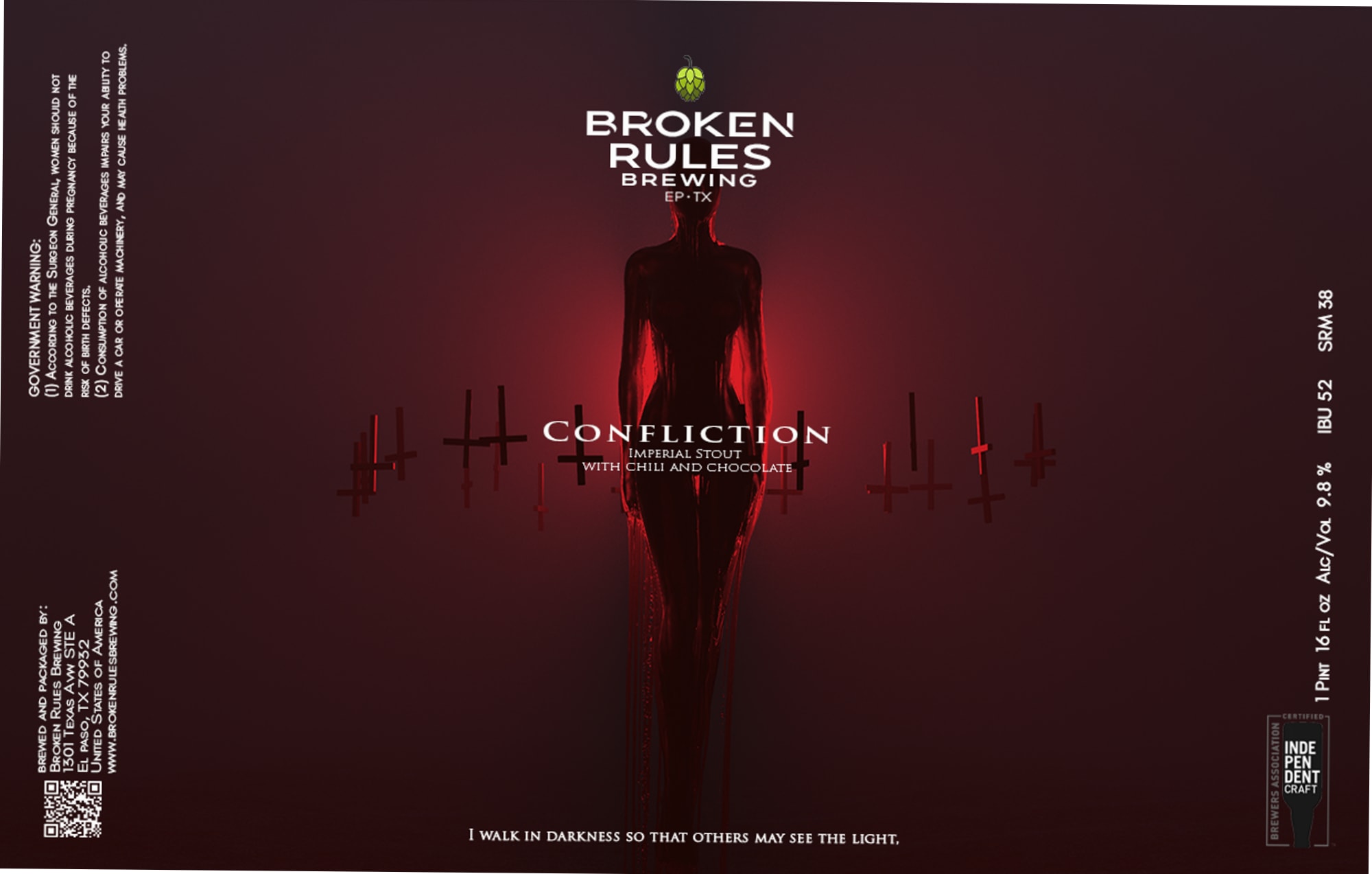 Confliction by Broken Rules Brewing - beer label