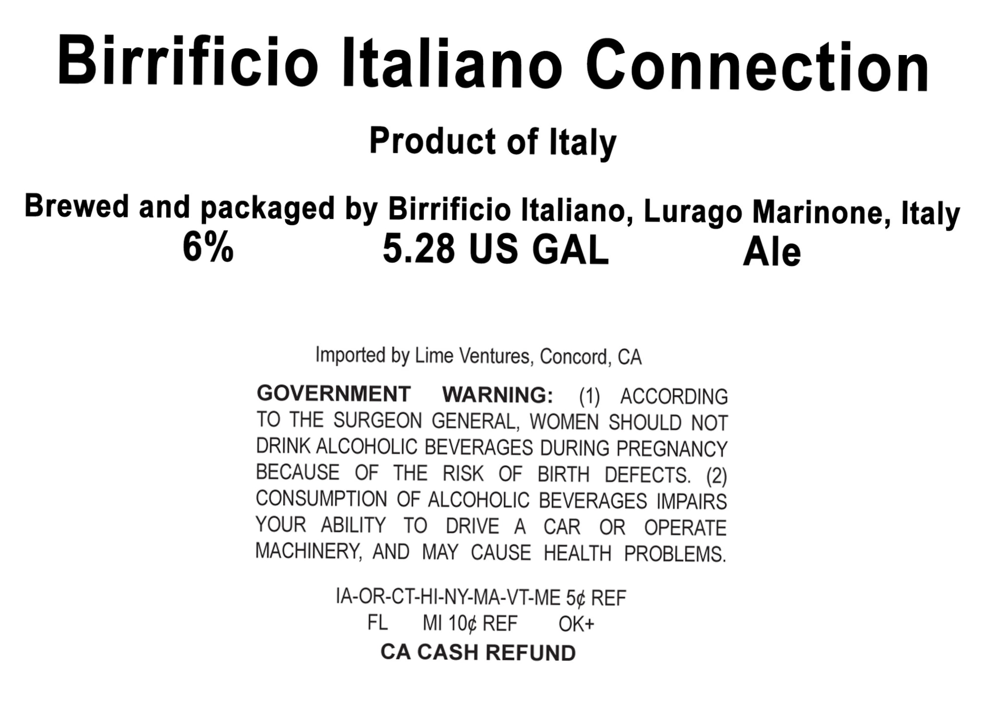 Connection by Birrificio Italiano - beer label