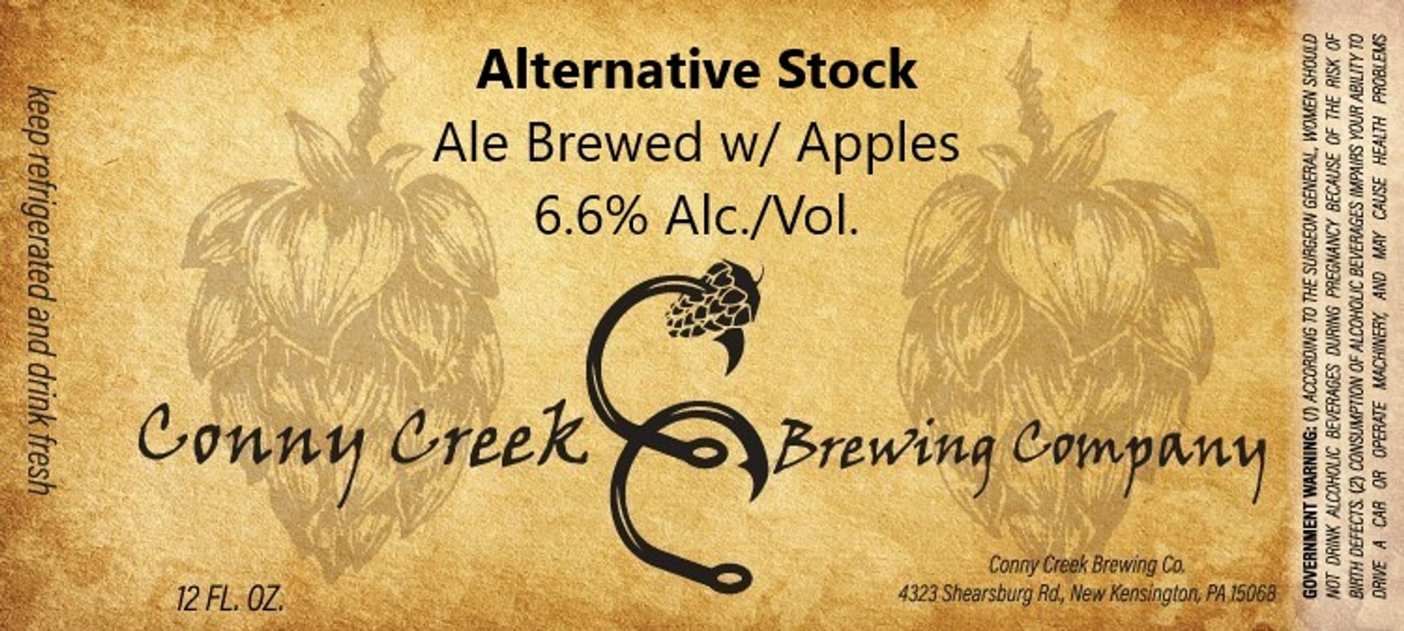 Alternative Stock by Conny Creek Brewing Company - beer label