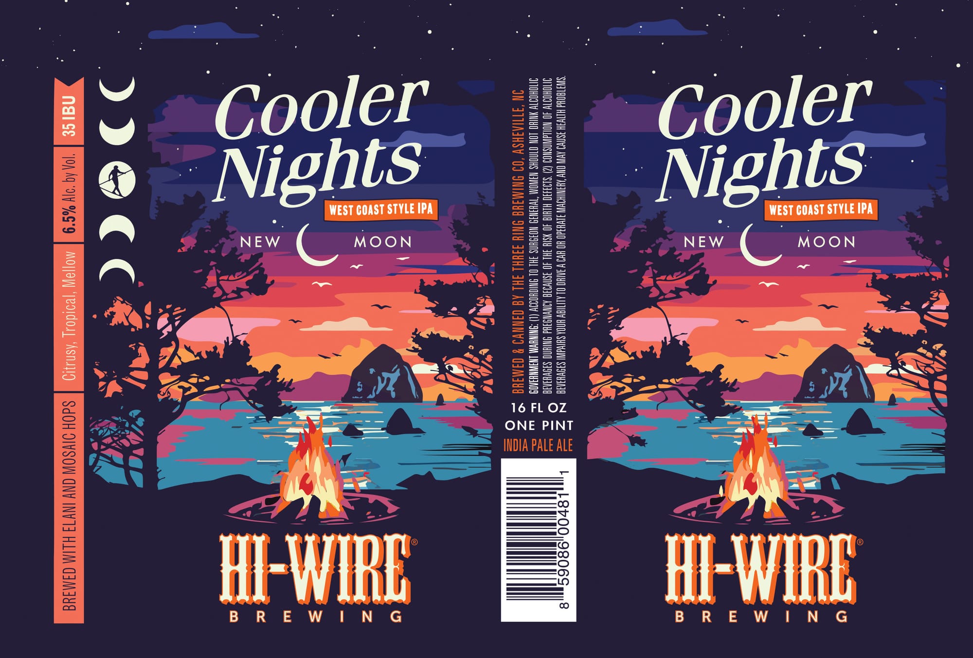 Cooler Nights by Hi-Wire Brewing - beer label