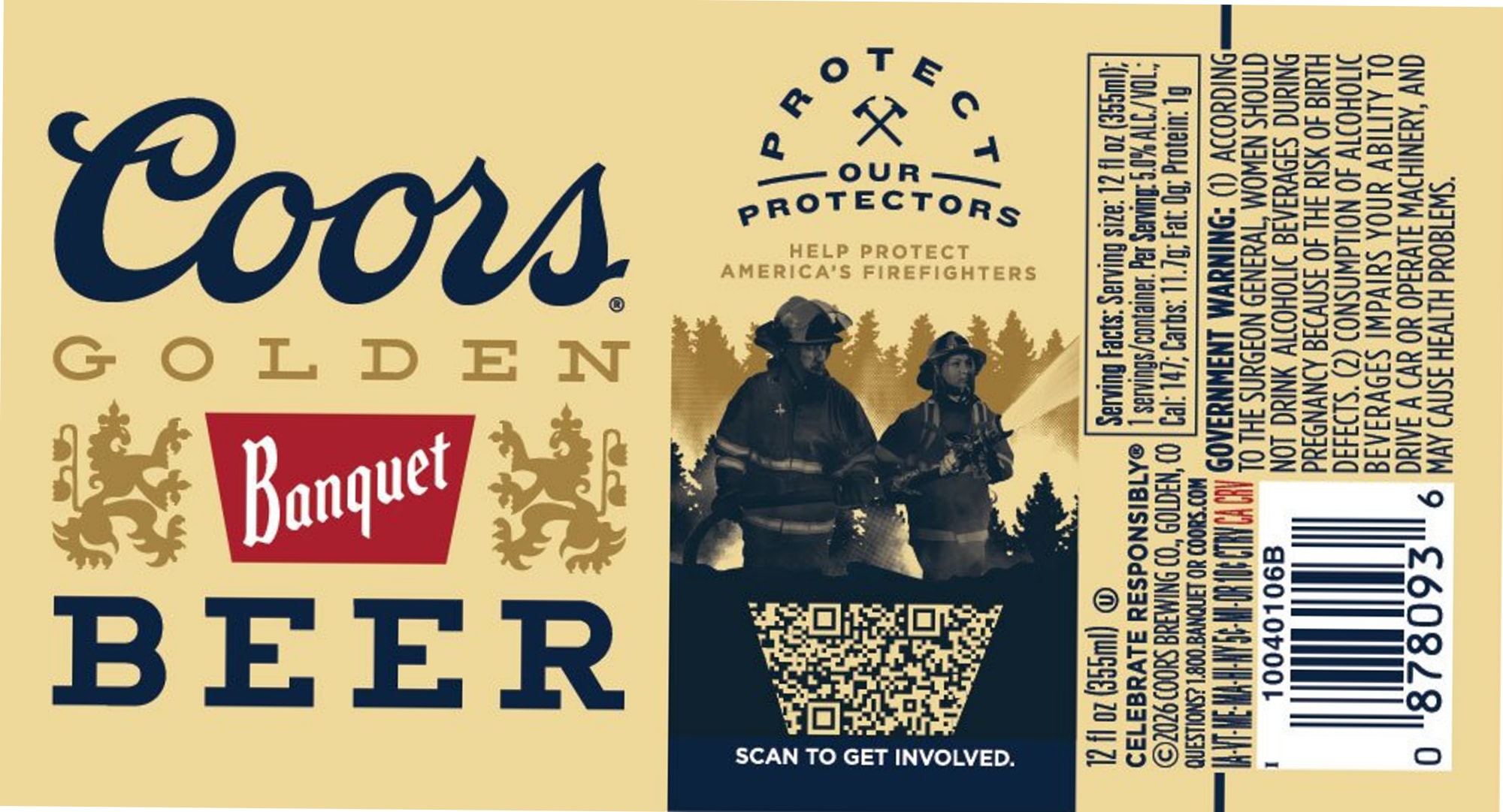 Coors Golden Banquet by Coors Brewing Co. - beer label