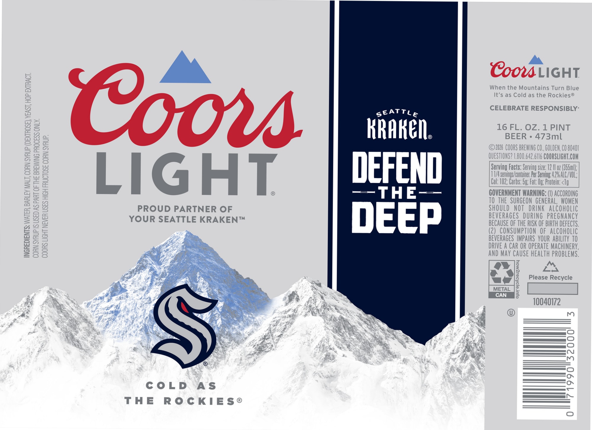 Coors Light by Molson Coors - beer label