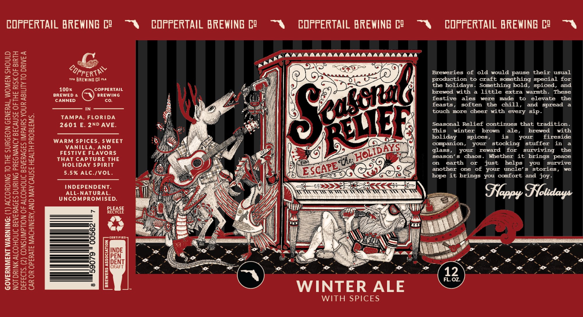 Seasonal Swelter by Coppertail Brewing Co. - beer label