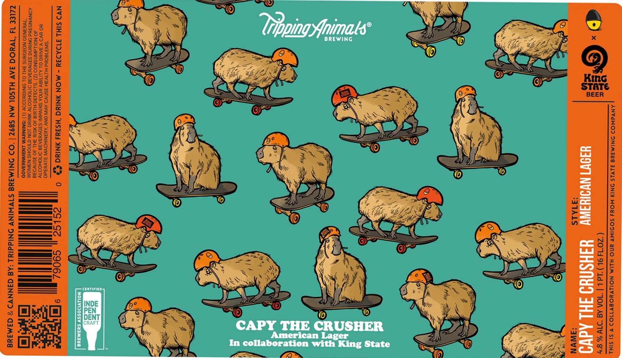 Copy the Crusher by Tripping Animals Brewing - beer label