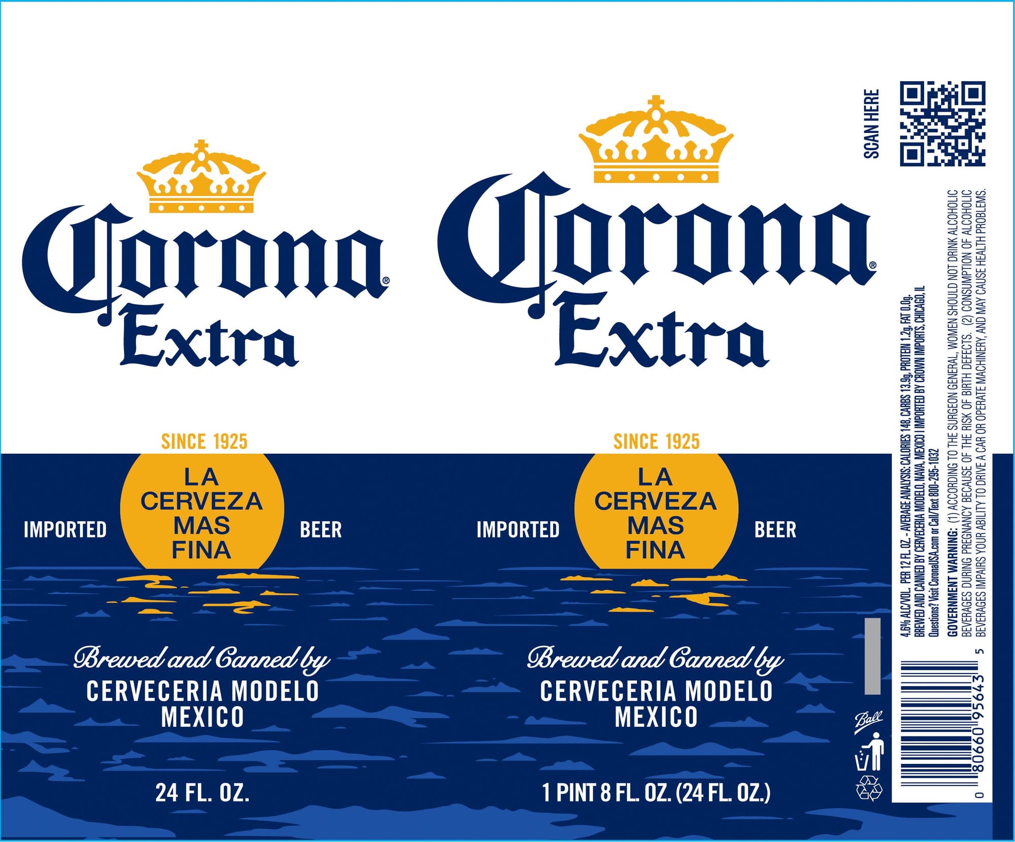 Corona Extra by Cerveceria Modelo - beer label