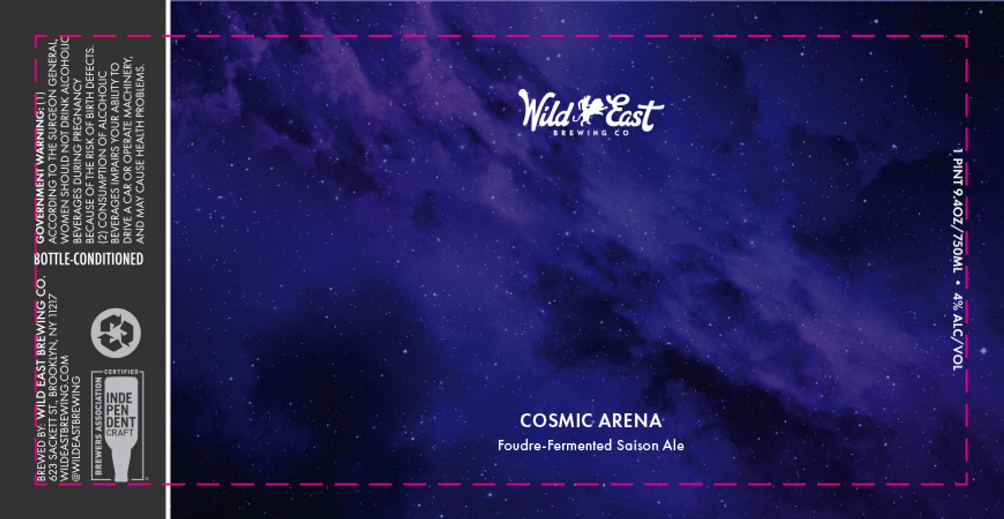 Cosmic Arena by Wild East Brewing Co. - beer label