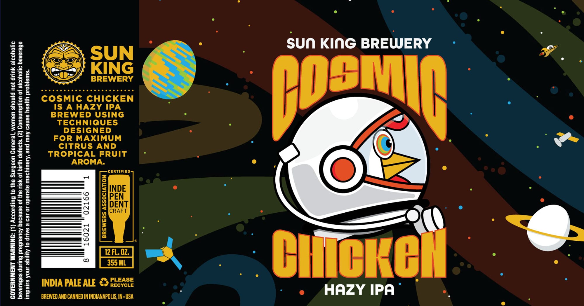 Cosmic Chicken by Sun King Brewery - beer label