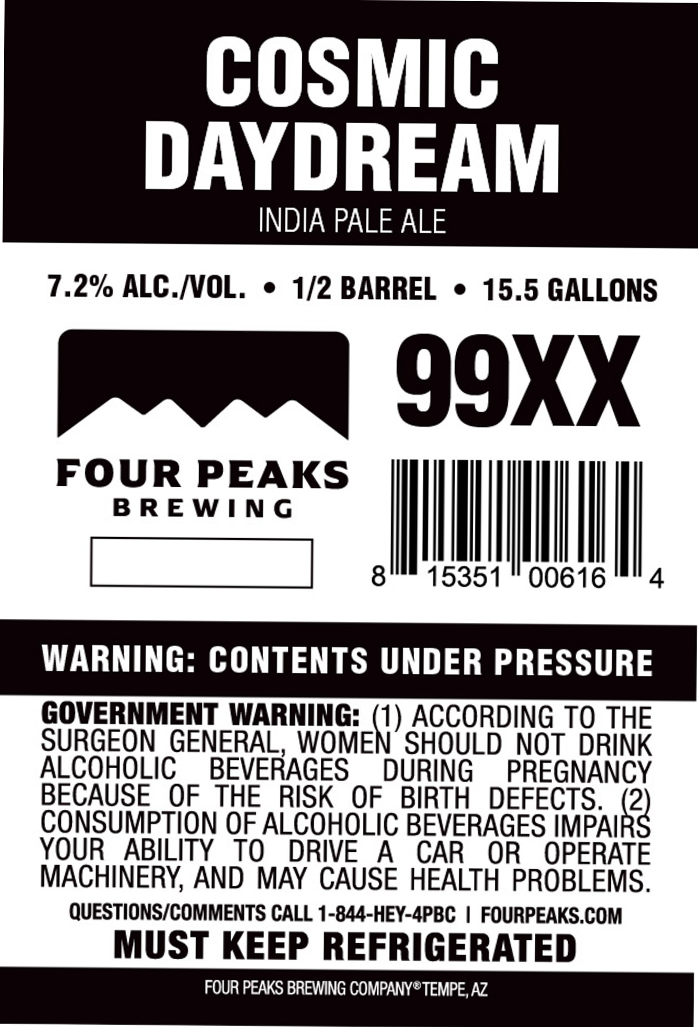 Cosmic Daydream by Four Peaks Brewing - beer label