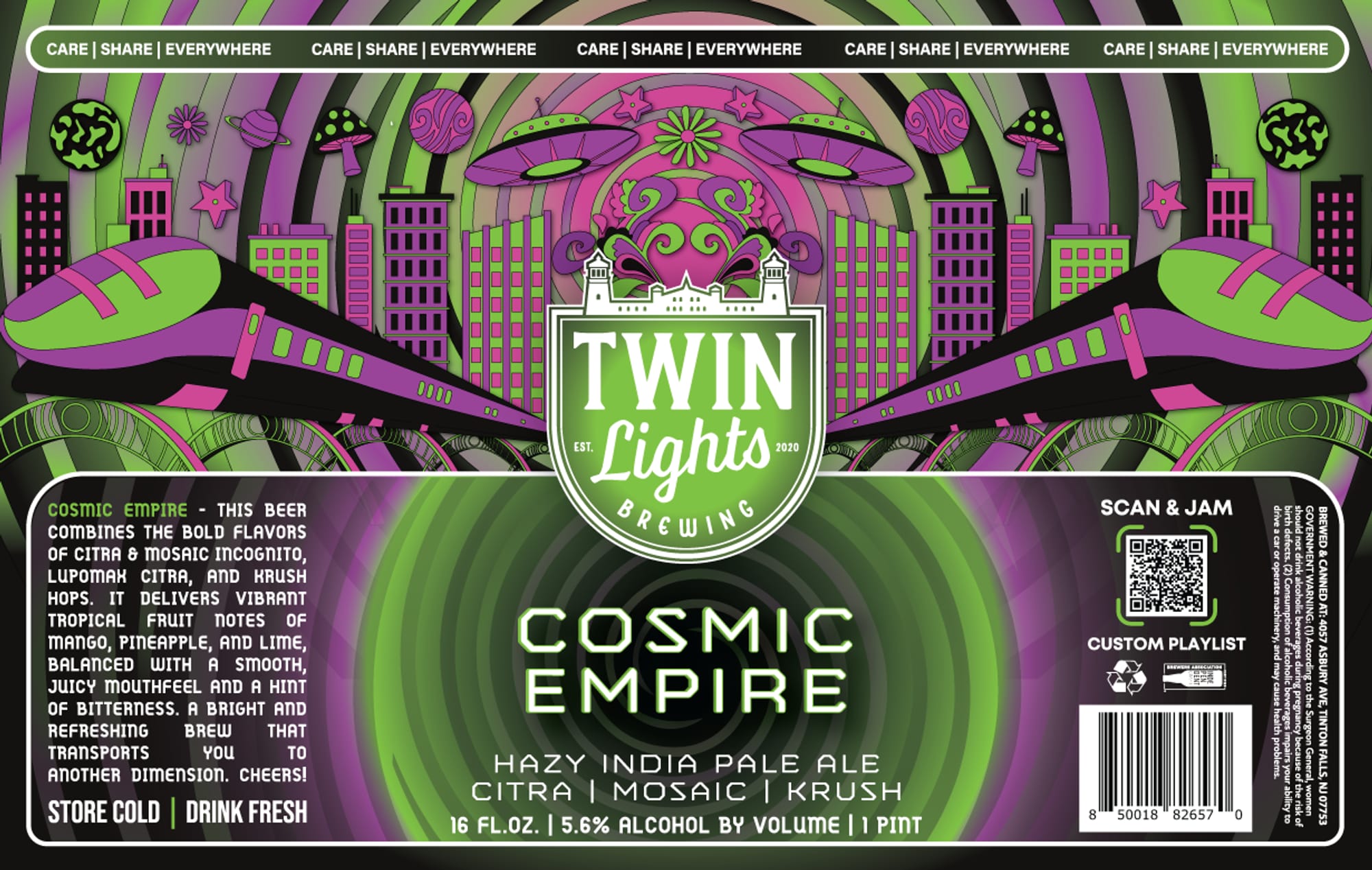 Cosmic Empire by Twin Lights Brewing - beer label